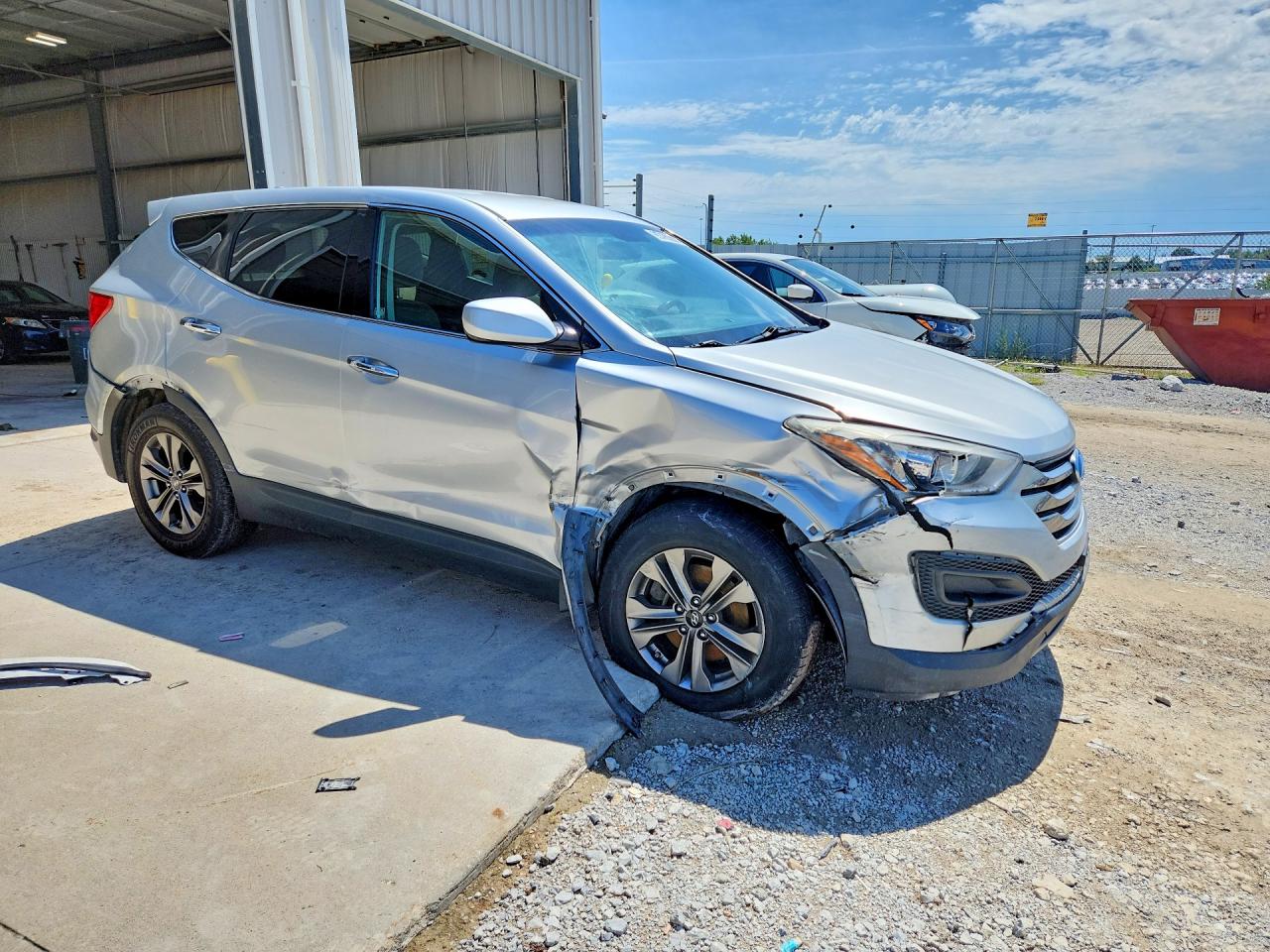 2015 Hyundai Santa Fe Gray vin: 5XYZTDLB6FG294865