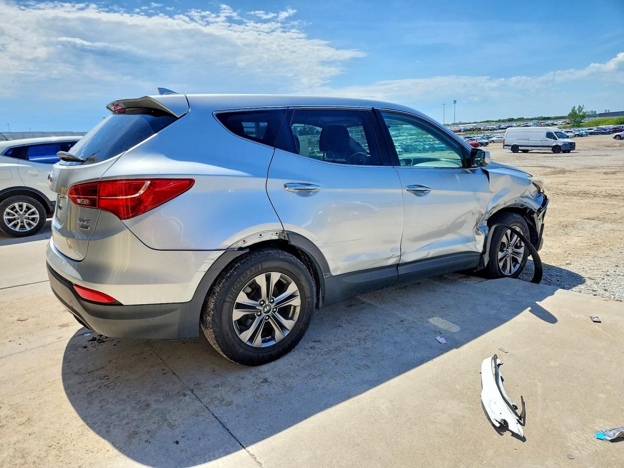 2015 Hyundai Santa Fe Gray vin: 5XYZTDLB6FG294865