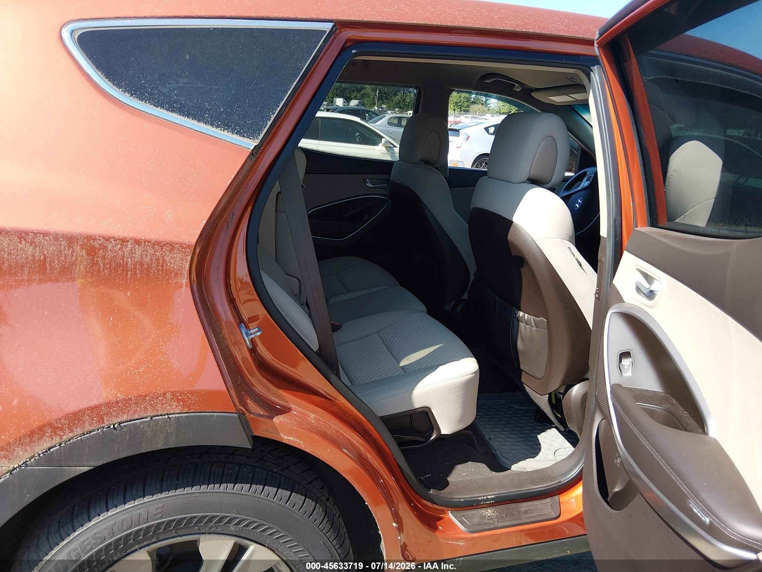 2015 Hyundai Santa Fe Sport 2.4l Orange vin: 5XYZTDLB6FG299502