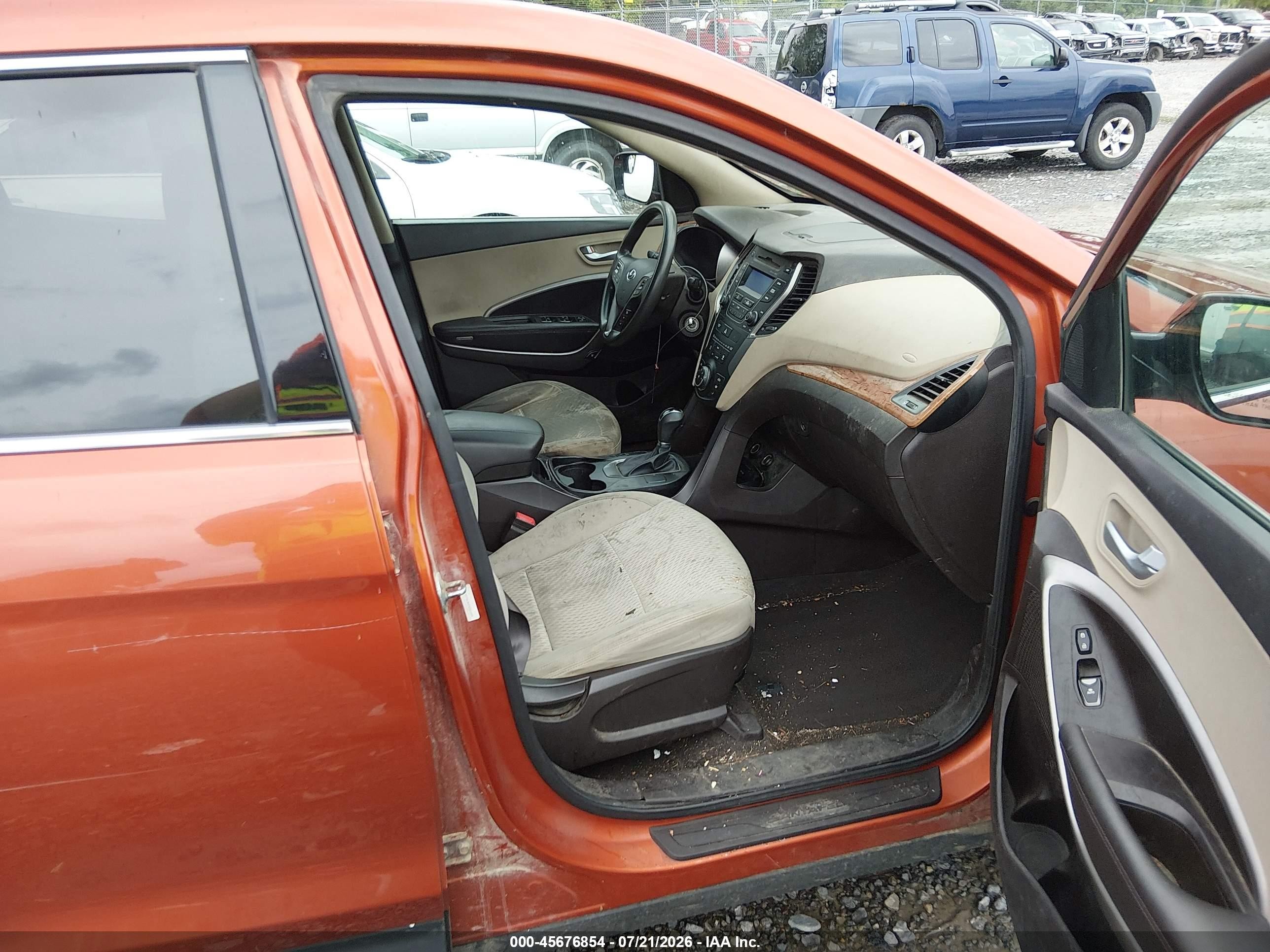 2015 Hyundai Santa Fe Sport 2.4l Orange vin: 5XYZTDLB6FG301684