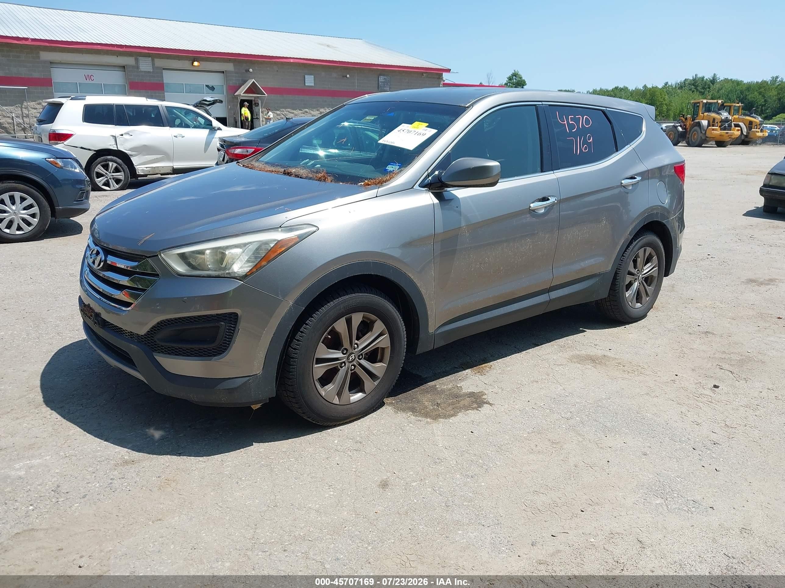 2013 Hyundai Santa Fe Sport Gray vin: 5XYZTDLB7DG008700