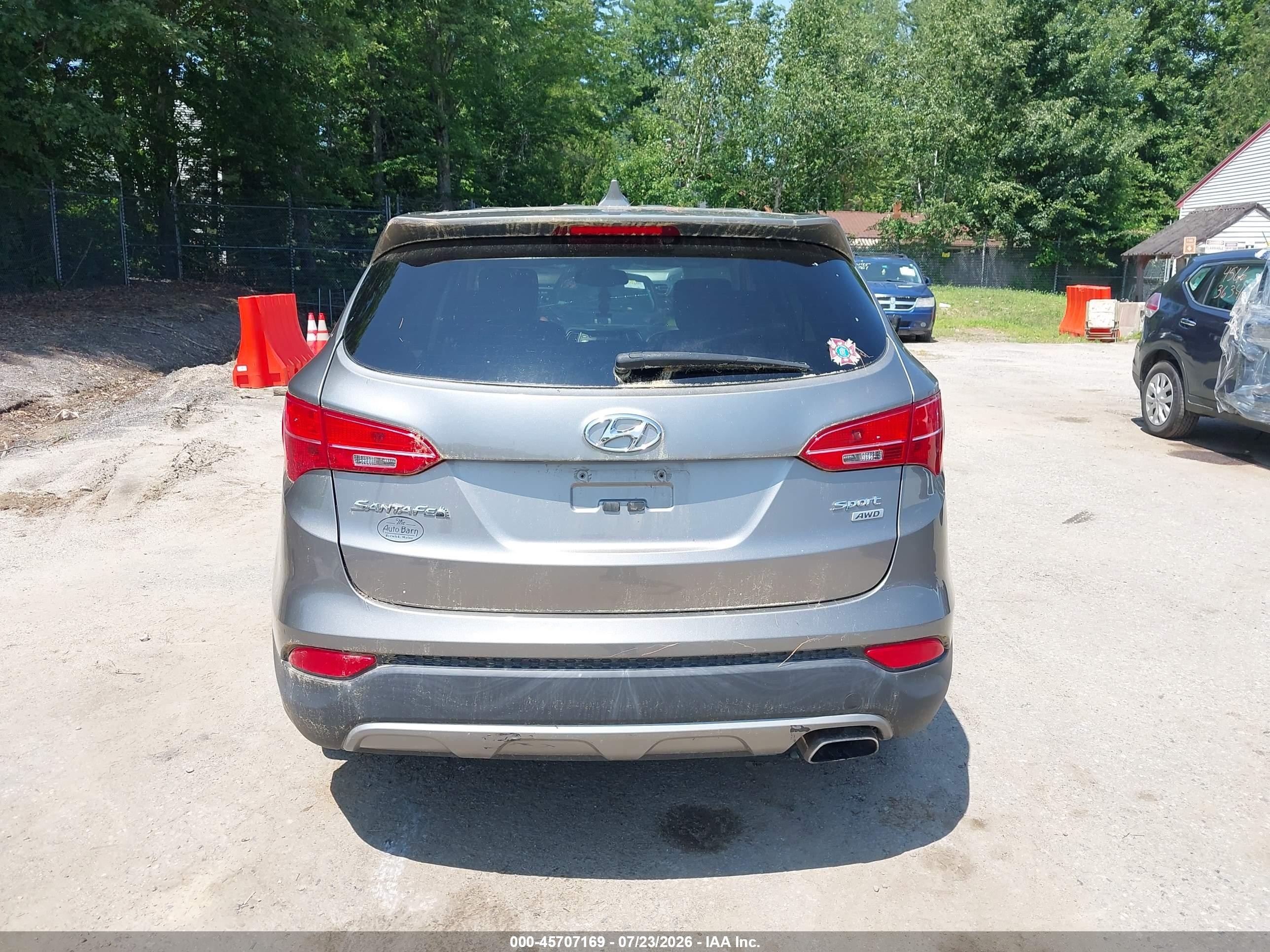 2013 Hyundai Santa Fe Sport Gray vin: 5XYZTDLB7DG008700
