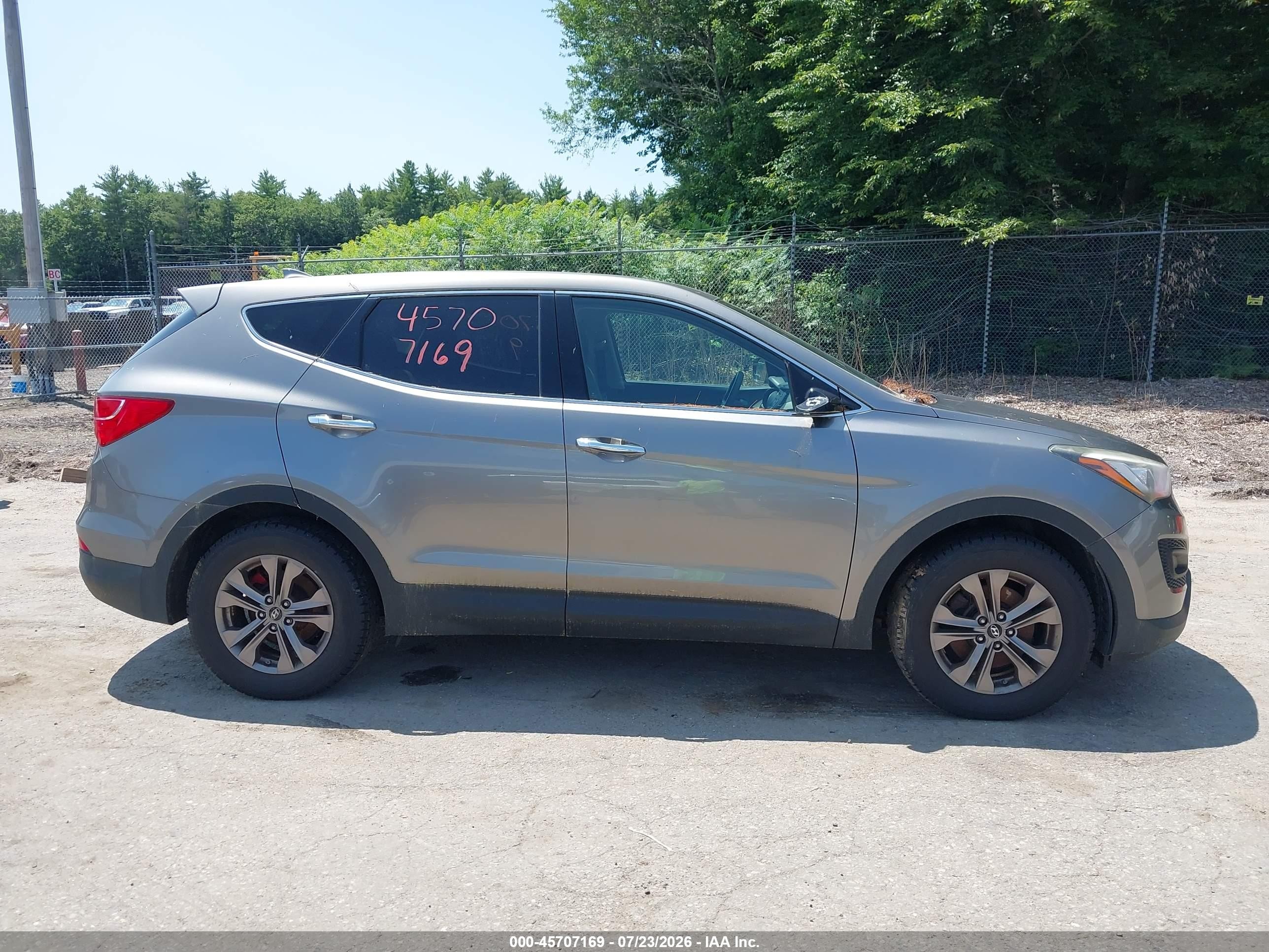 2013 Hyundai Santa Fe Sport Gray vin: 5XYZTDLB7DG008700