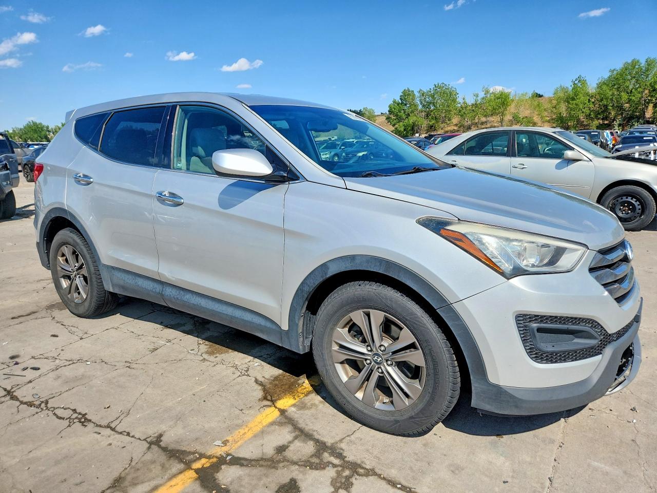 2013 Hyundai Santa Fe Sport 2.4l Silver vin: 5XYZTDLB7DG052700