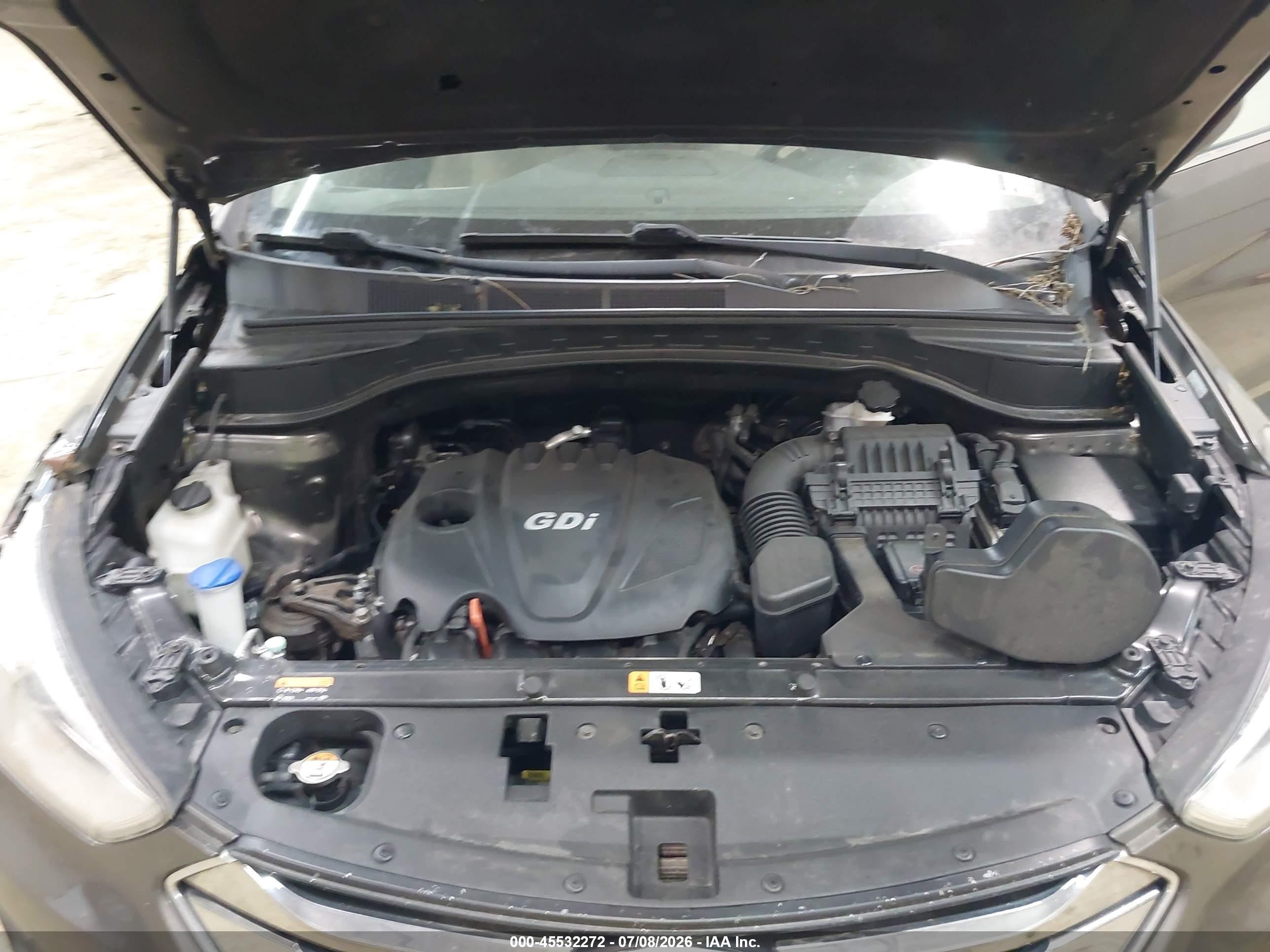 2013 Hyundai Santa Fe Sport Gray vin: 5XYZTDLB7DG059274