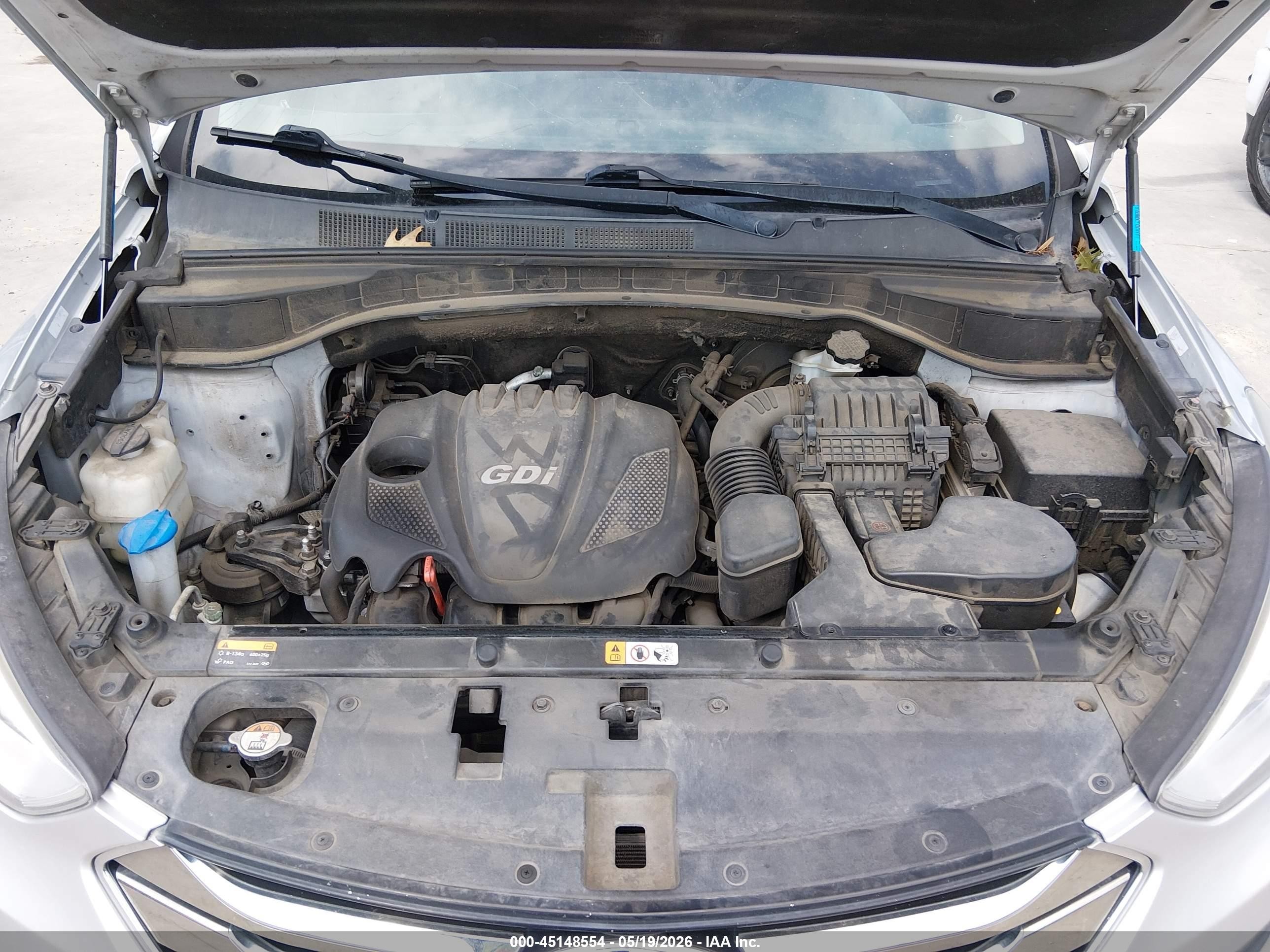2014 Hyundai Santa Fe Sport 2.4l Silver vin: 5XYZTDLB7EG141832