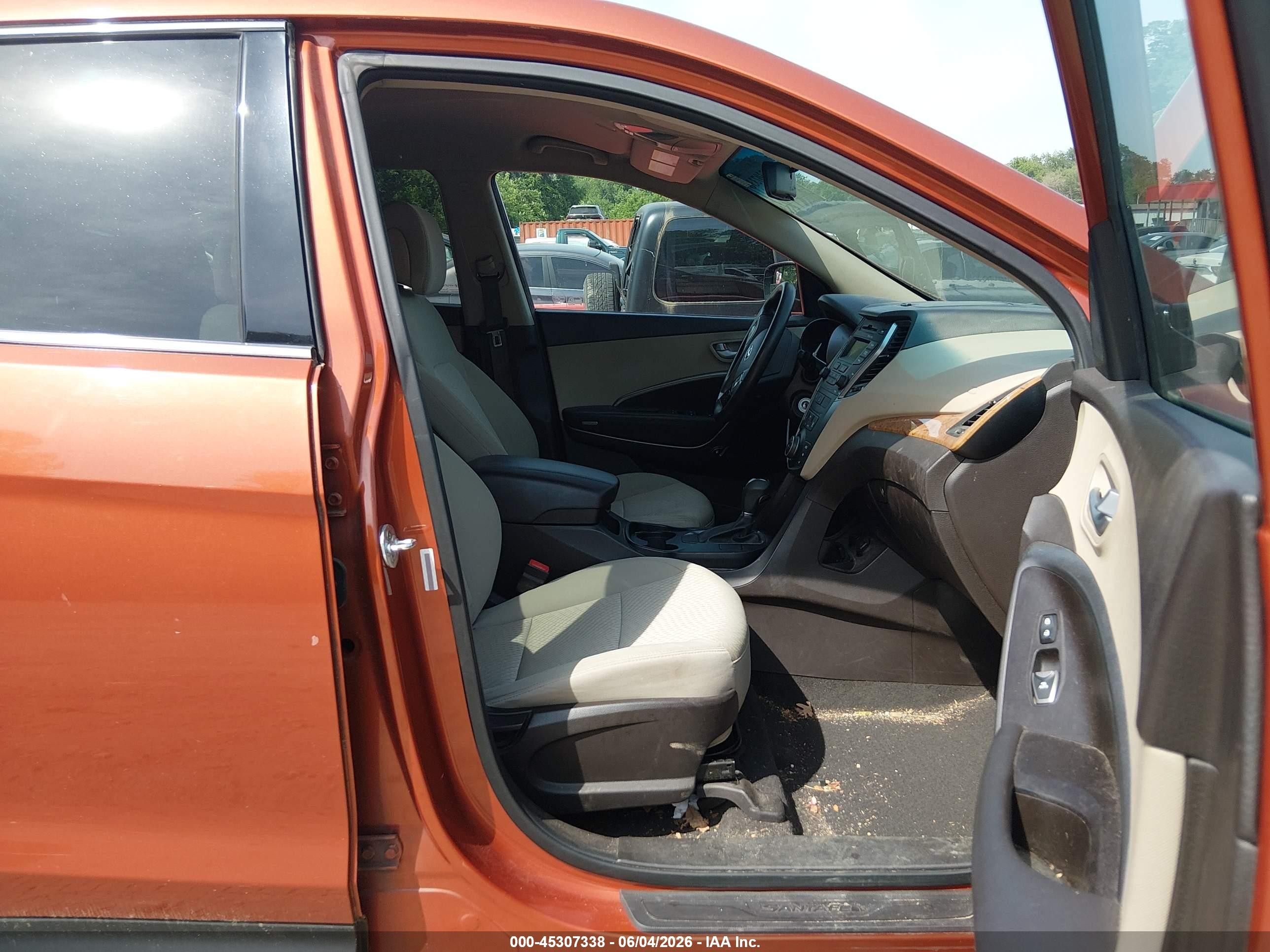2015 Hyundai Santa Fe Sport 2.4l Orange vin: 5XYZTDLB7FG233217