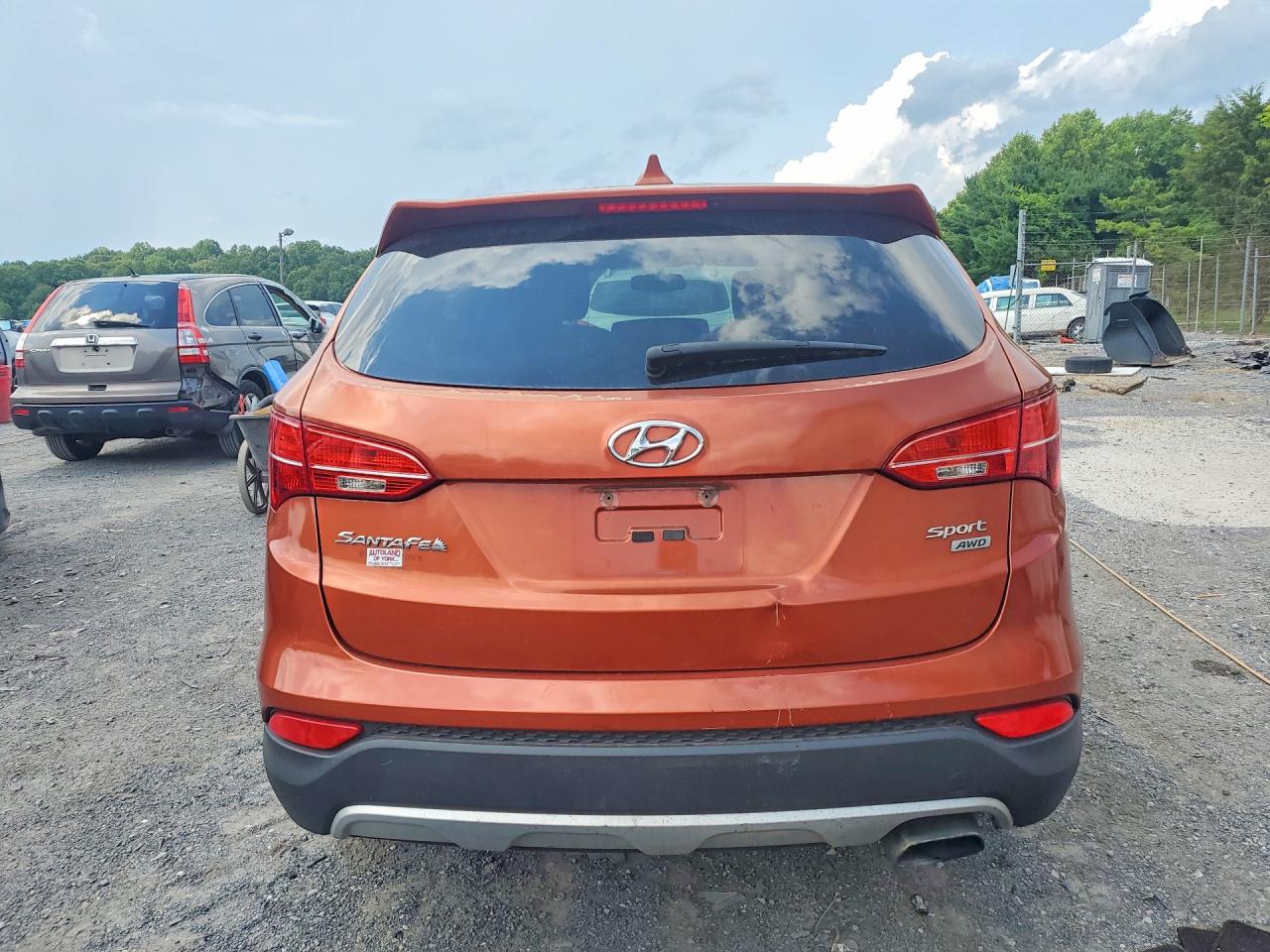 2013 Hyundai Santa Fe Sport 2.4l Orange vin: 5XYZTDLB8DG046856
