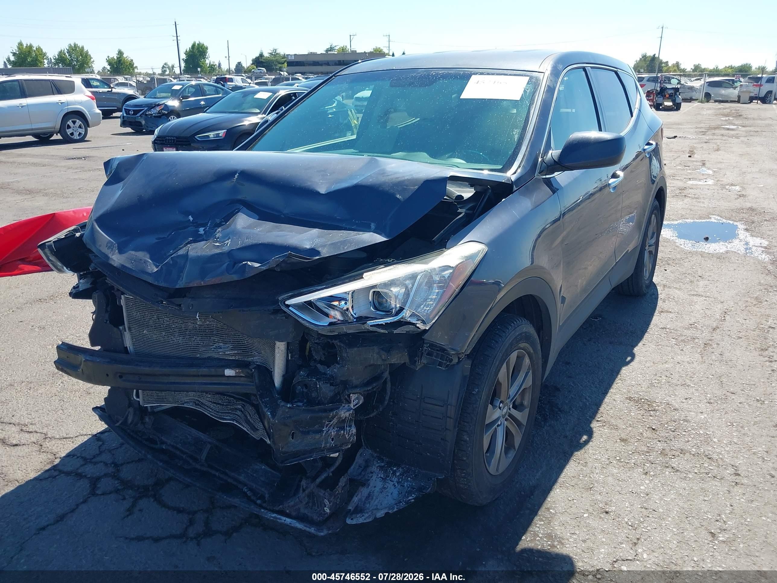 2015 Hyundai Santa Fe Sport 2.4l Gray vin: 5XYZTDLB8FG283544