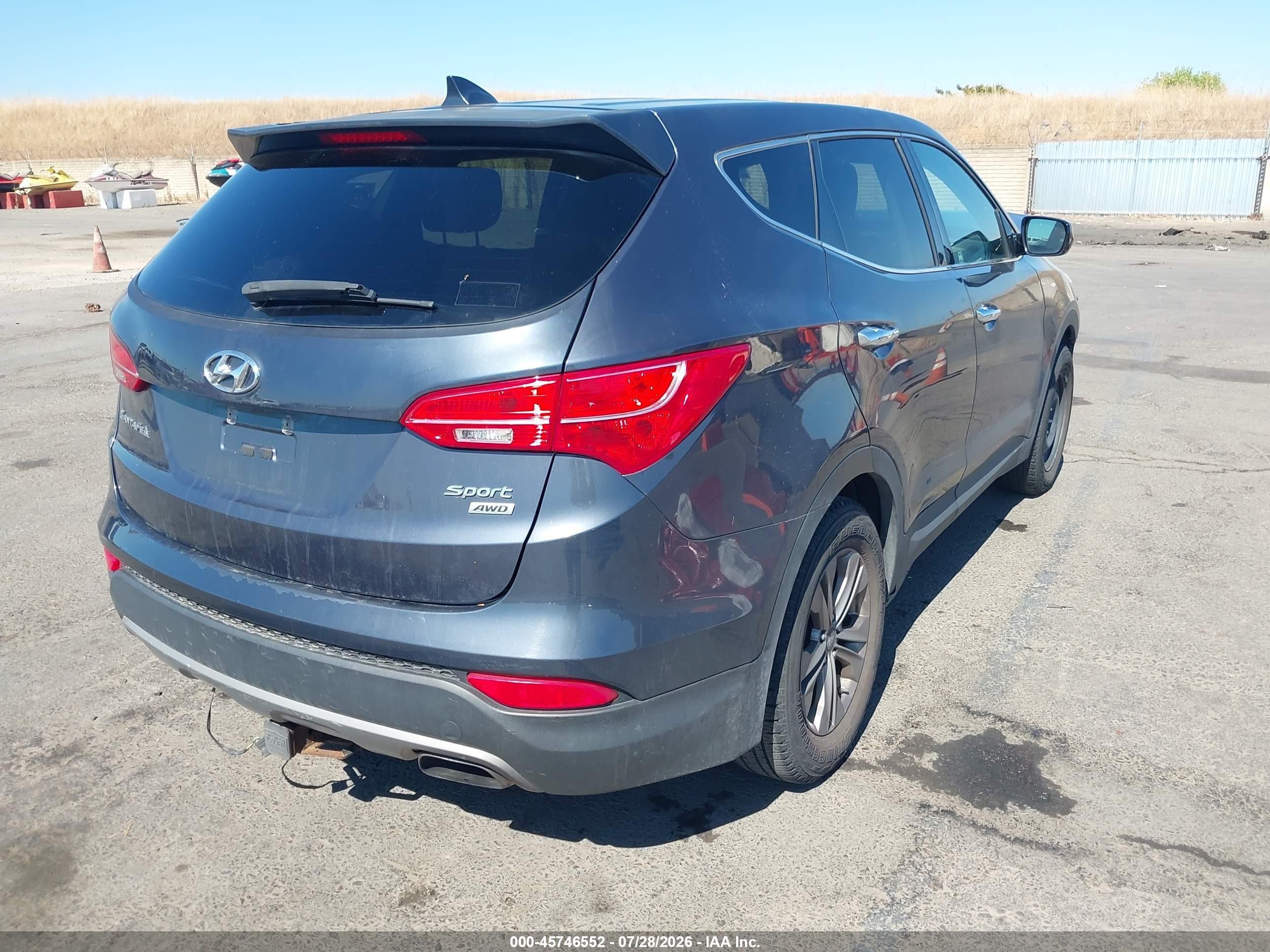 2015 Hyundai Santa Fe Sport 2.4l Gray vin: 5XYZTDLB8FG283544