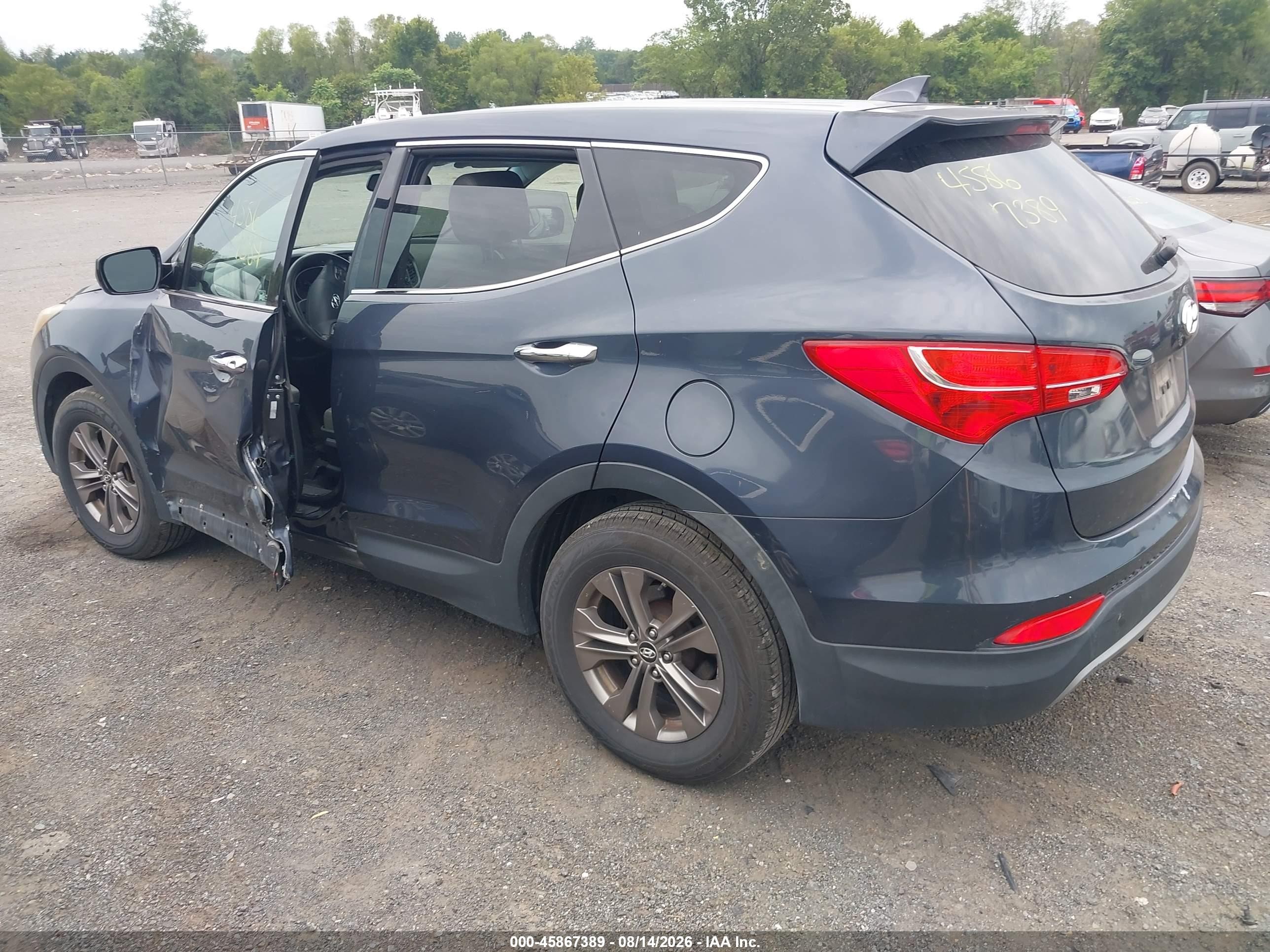 2013 Hyundai Santa Fe Sport Blue vin: 5XYZTDLB9DG011694