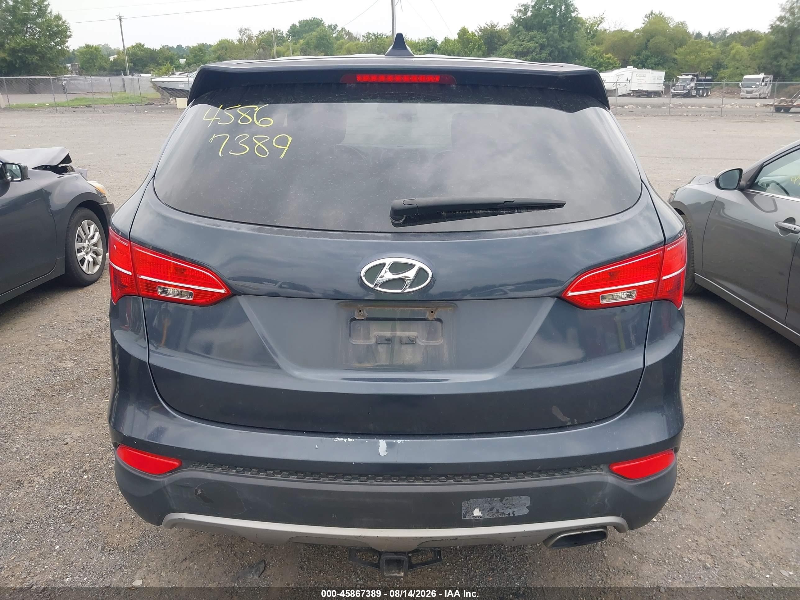 2013 Hyundai Santa Fe Sport Blue vin: 5XYZTDLB9DG011694