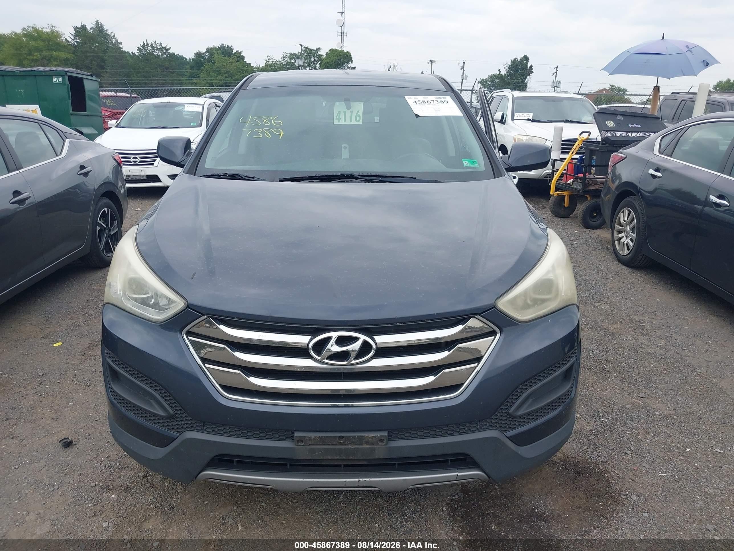 2013 Hyundai Santa Fe Sport Blue vin: 5XYZTDLB9DG011694