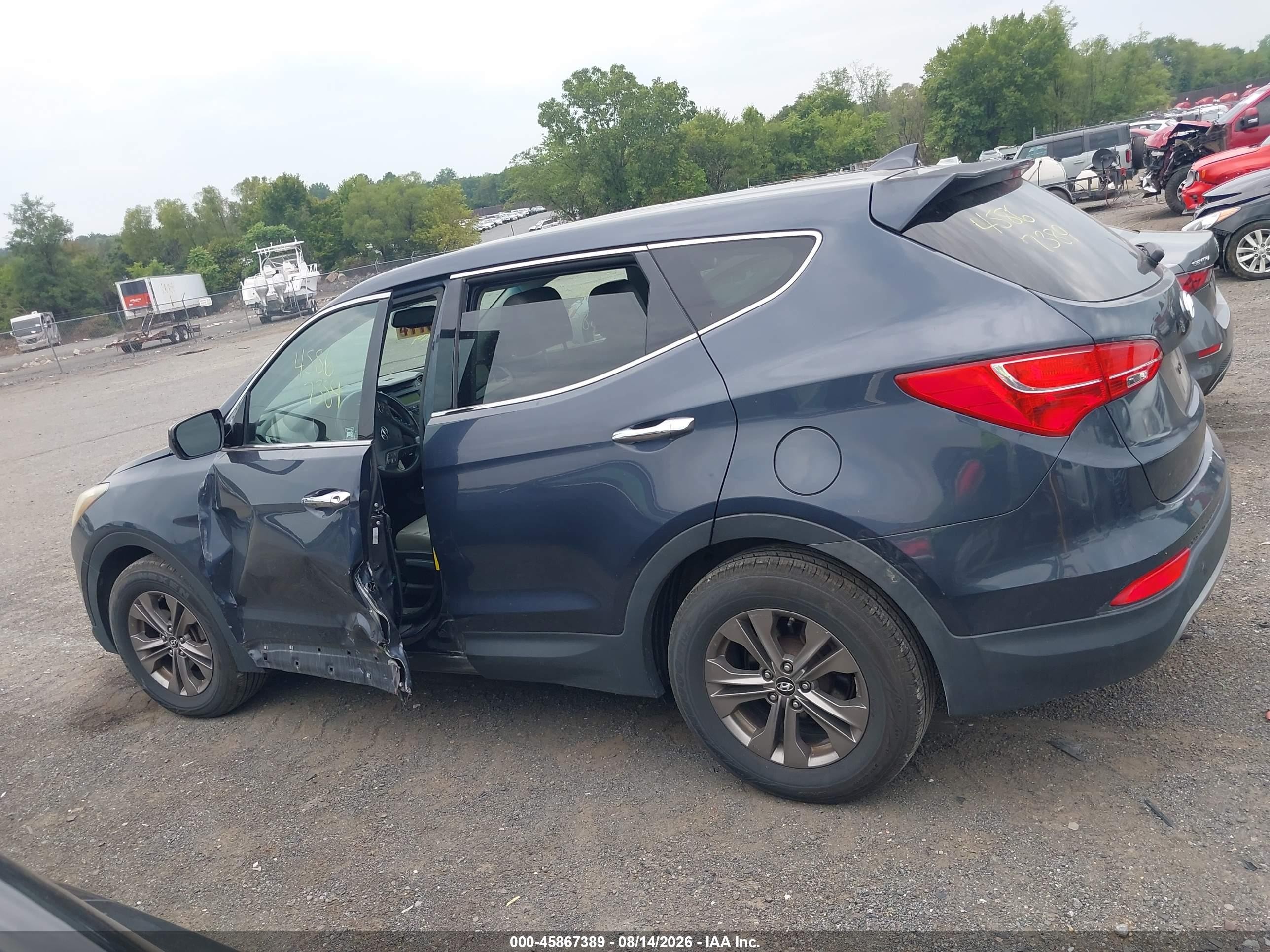 2013 Hyundai Santa Fe Sport Blue vin: 5XYZTDLB9DG011694