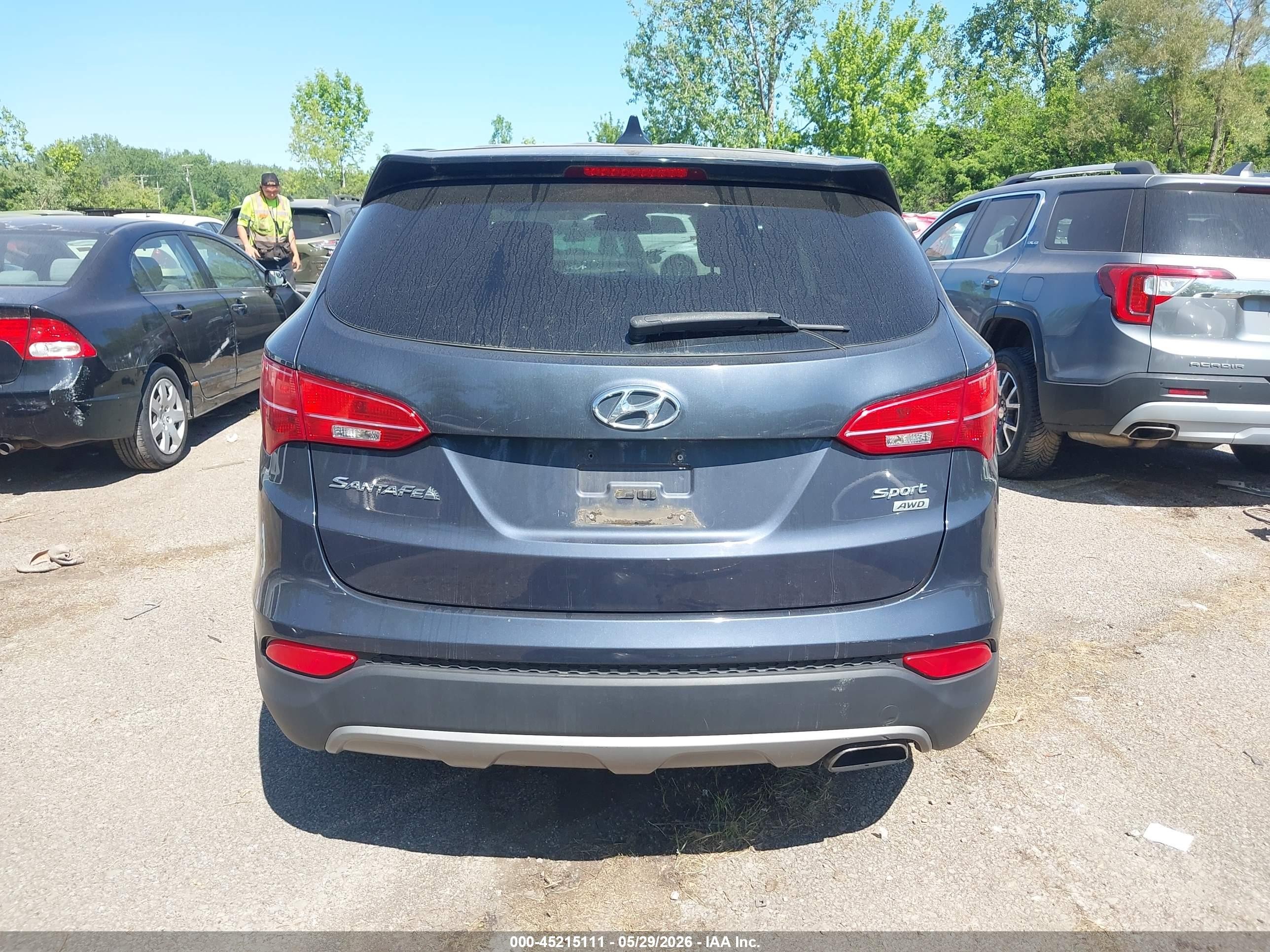 2015 Hyundai Santa Fe Sport 2.4l Black vin: 5XYZTDLB9FG243652