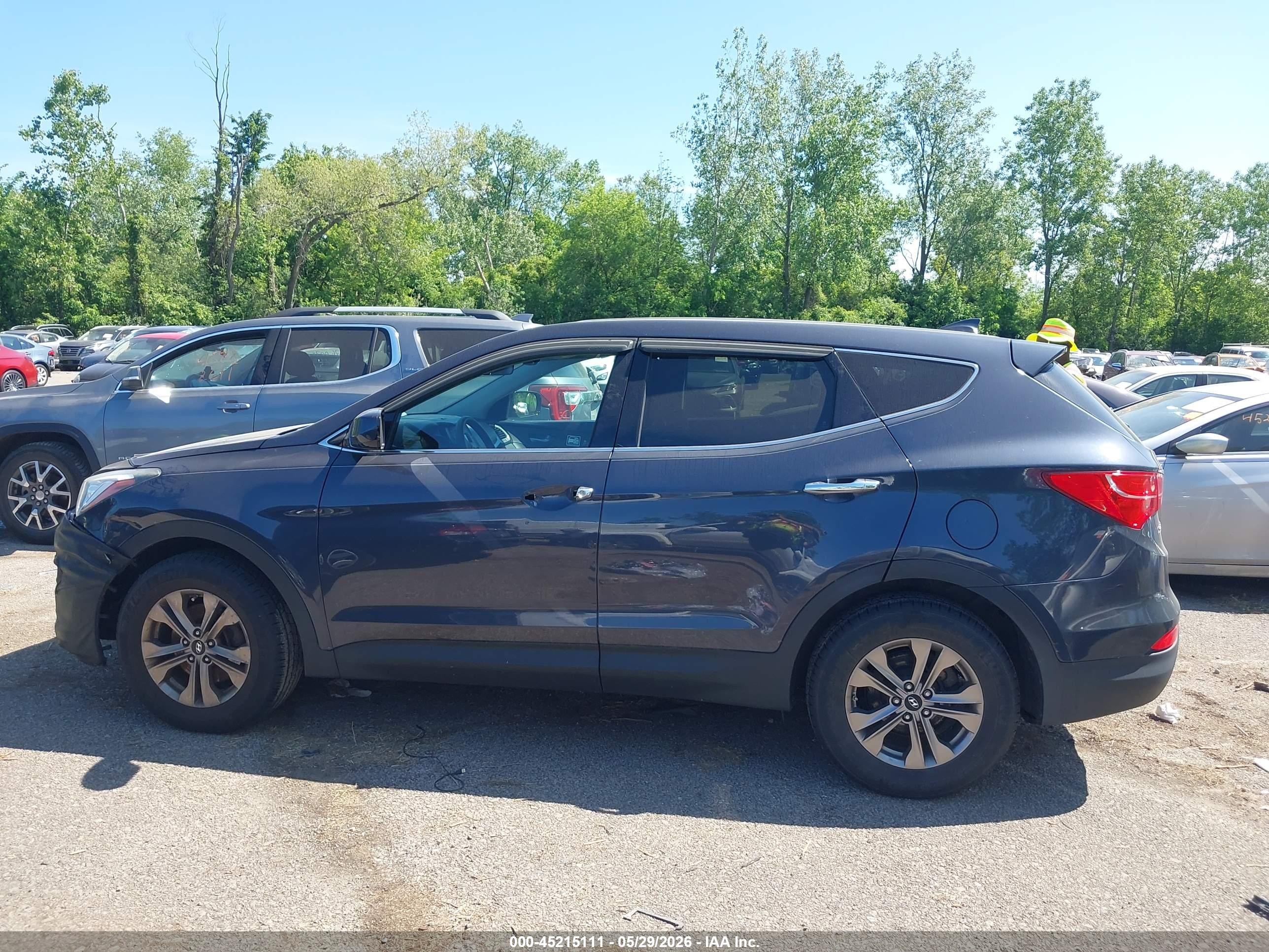 2015 Hyundai Santa Fe Sport 2.4l Black vin: 5XYZTDLB9FG243652