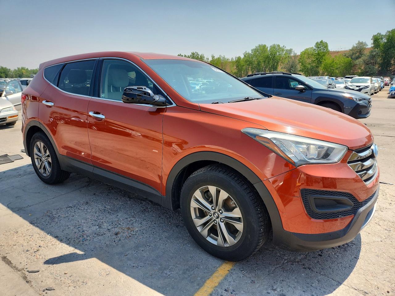 2014 Hyundai Santa Fe Sport 2.4l Orange vin: 5XYZTDLBXEG175859