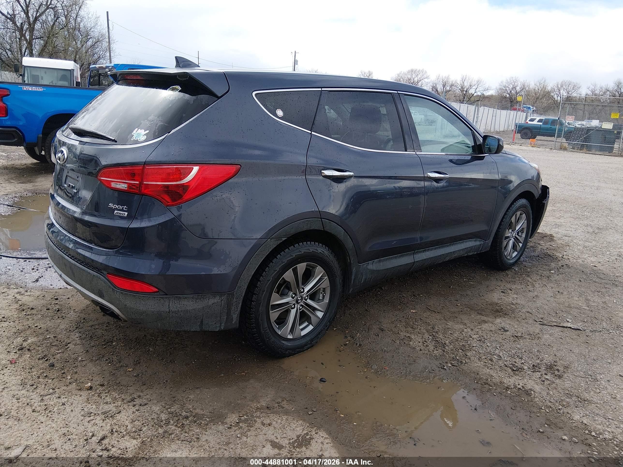 2014 Hyundai Santa Fe Sport 2.4l Pewter vin: 5XYZTDLBXEG194167