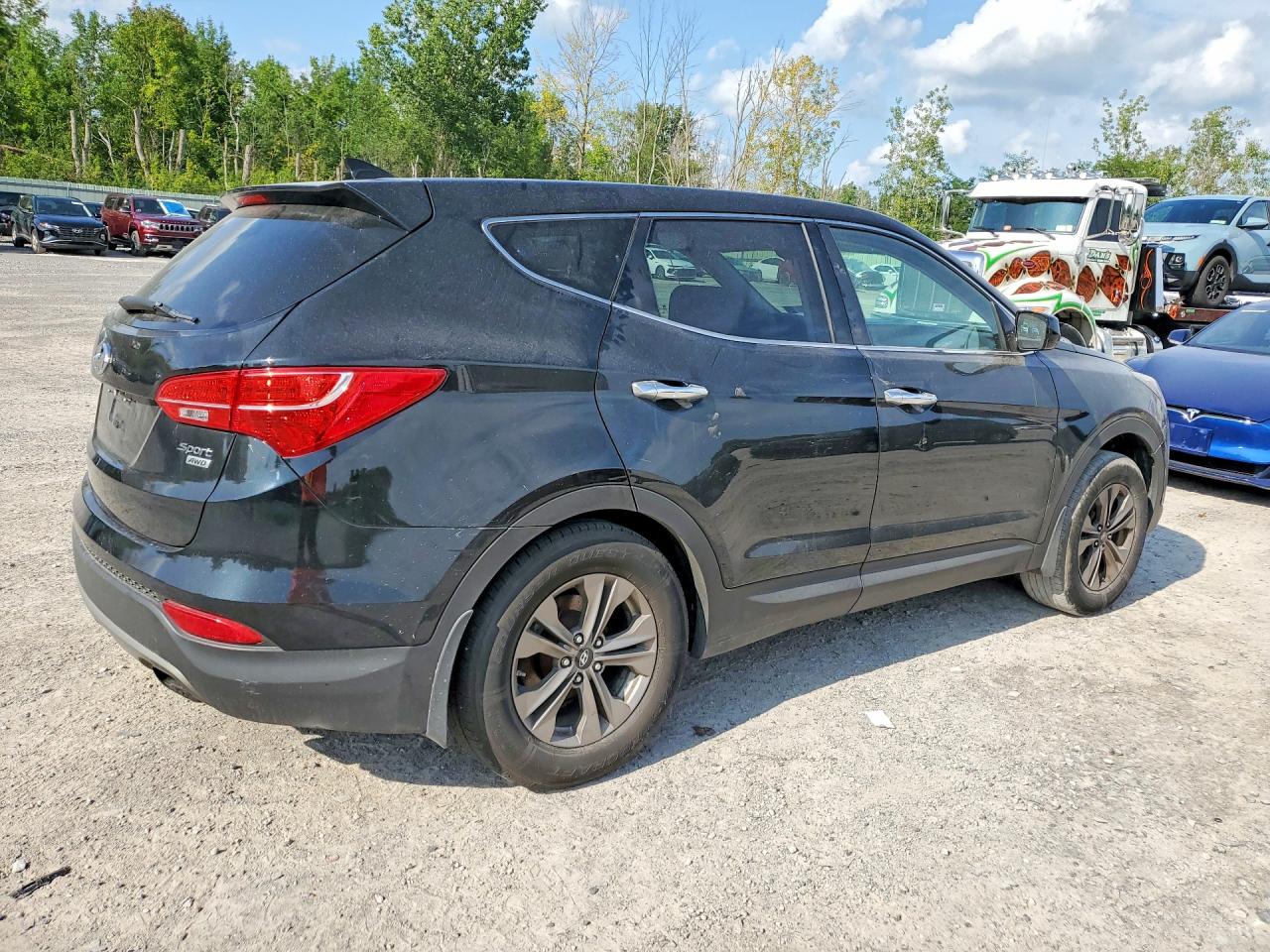 2015 Hyundai Santa Fe Sport 2.4l Black vin: 5XYZTDLBXFG248147