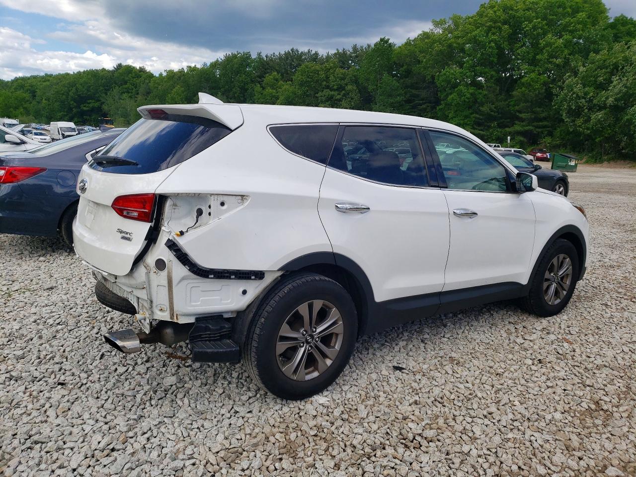 2015 Hyundai Santa Fe Sport 2.4l White vin: 5XYZTDLBXFG257706