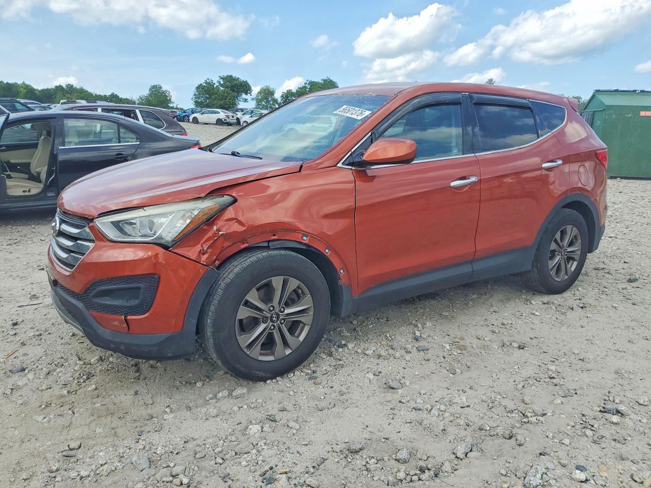 2015 Hyundai Santa Fe Sport 2.4l Orange vin: 5XYZTDLBXFG269581