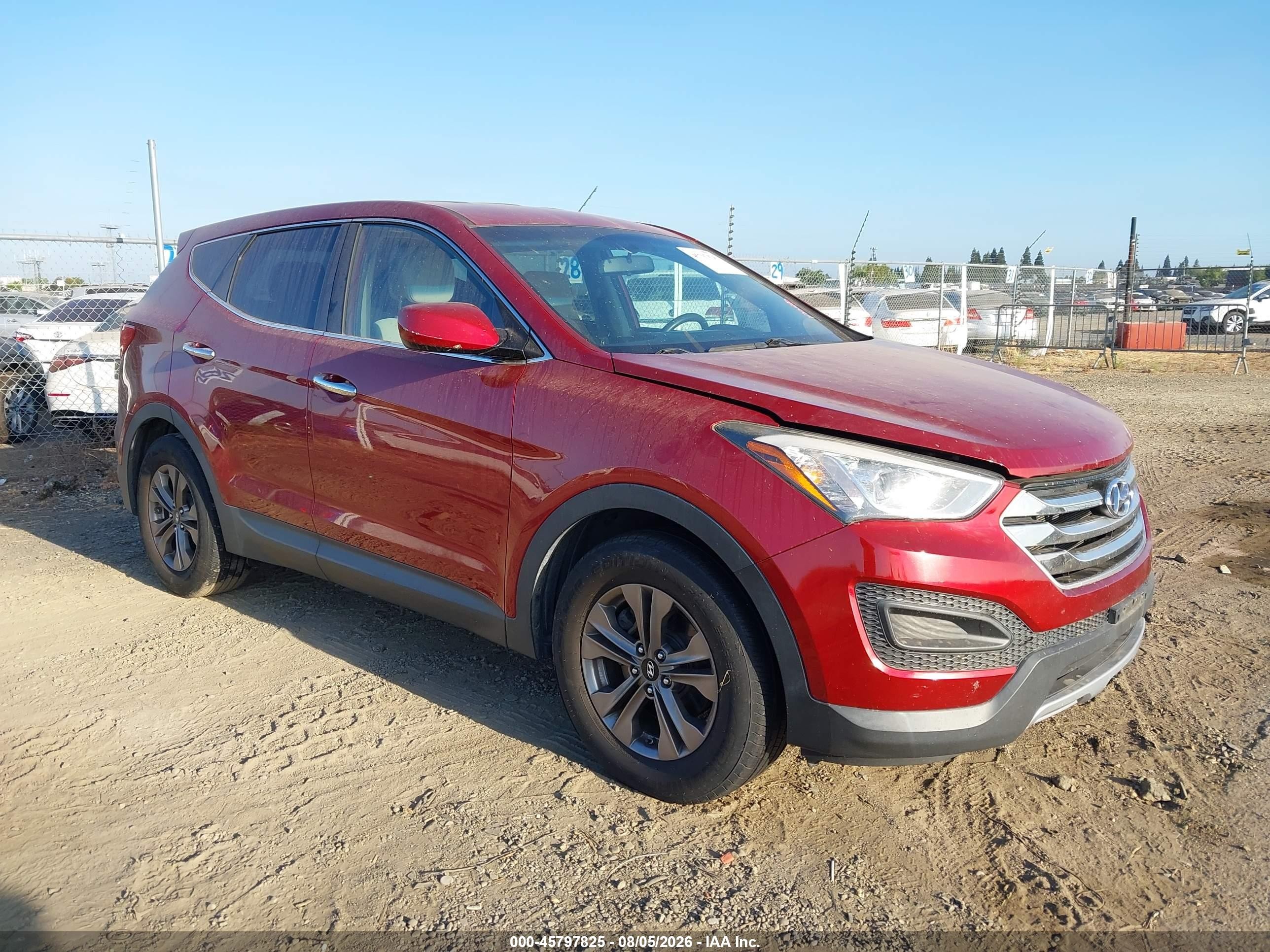 2015 Hyundai Santa Fe Sport 2.4l Red vin: 5XYZTDLBXFG279382
