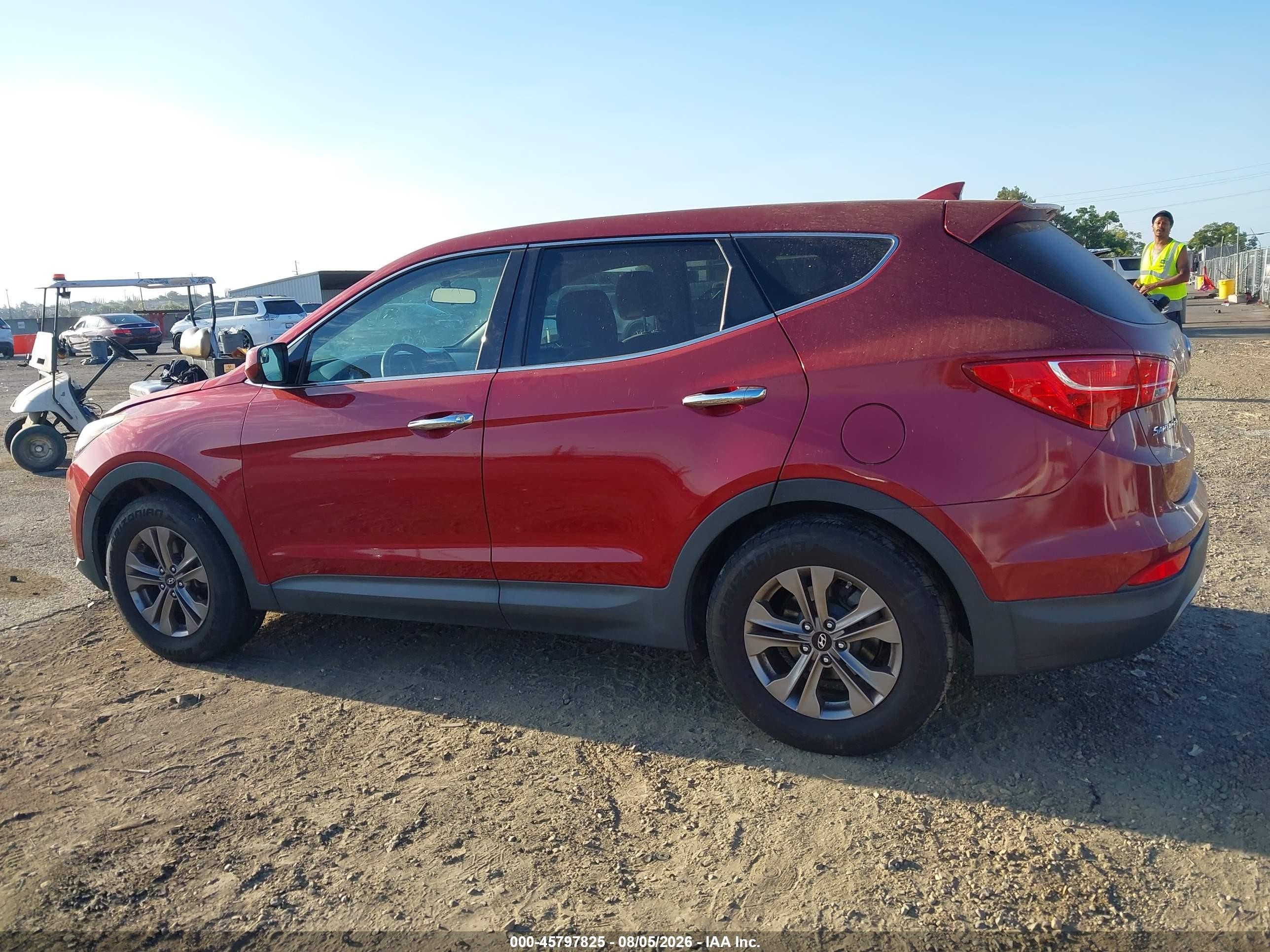 2015 Hyundai Santa Fe Sport 2.4l Red vin: 5XYZTDLBXFG279382