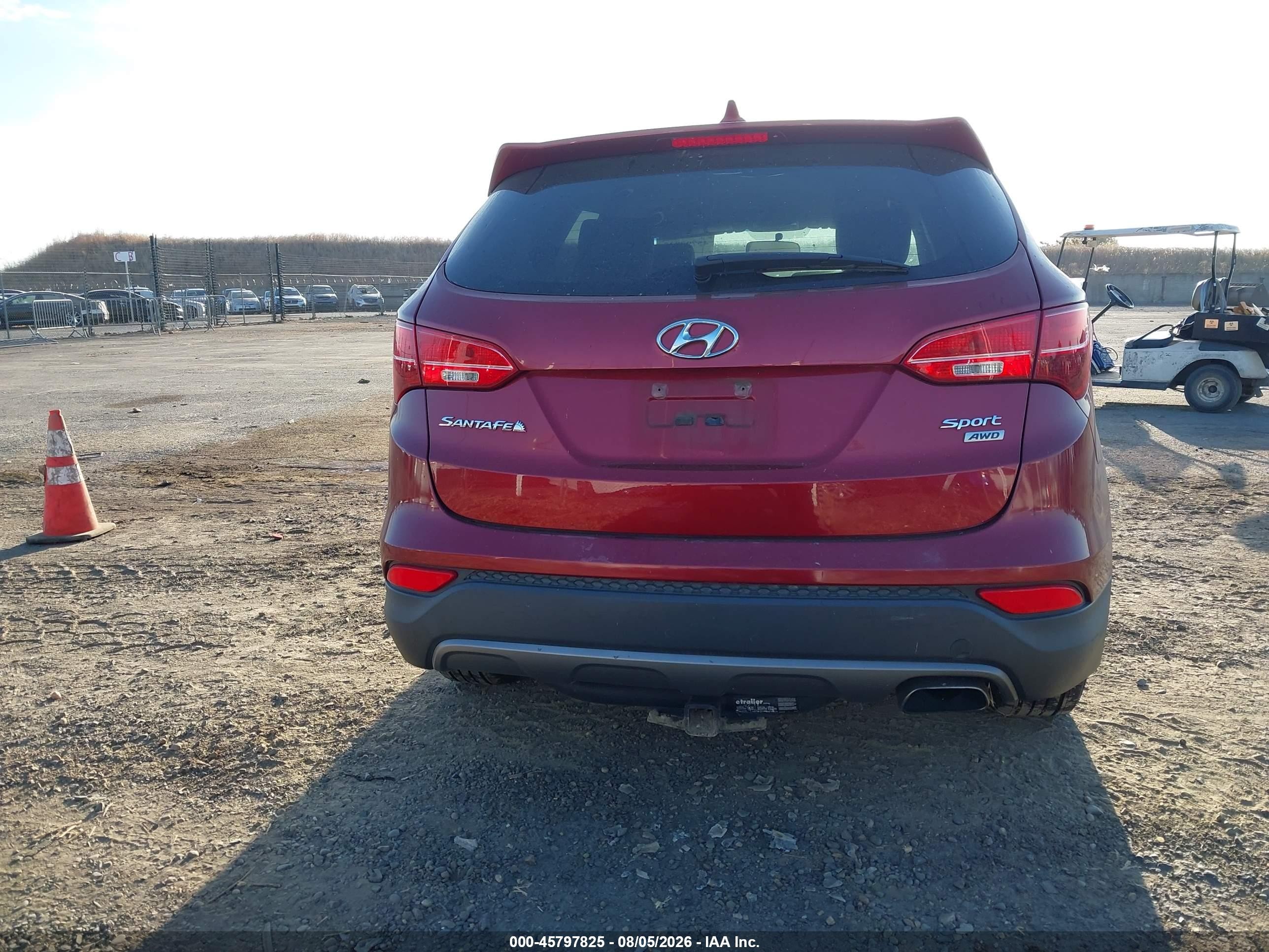 2015 Hyundai Santa Fe Sport 2.4l Red vin: 5XYZTDLBXFG279382