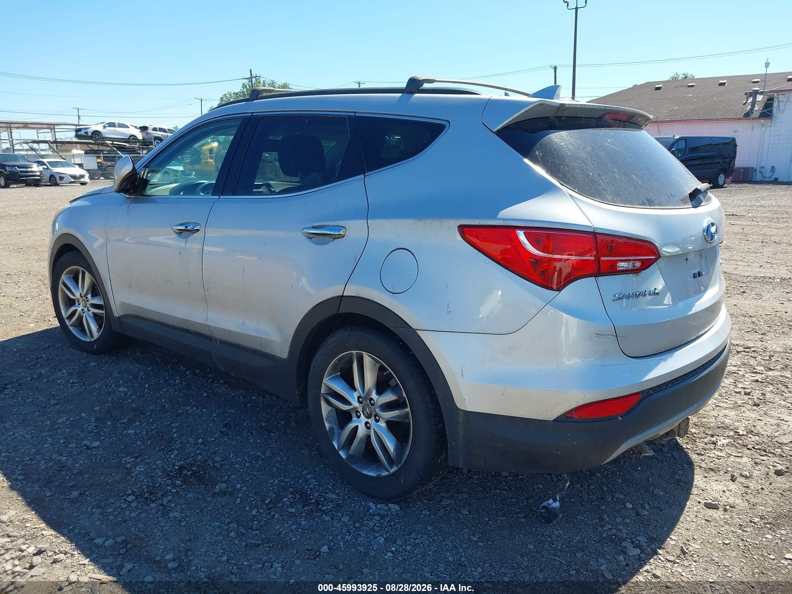 2013 Hyundai Santa Fe Sport 2.0t Серебряный vin: 5XYZU3LA0DG010982