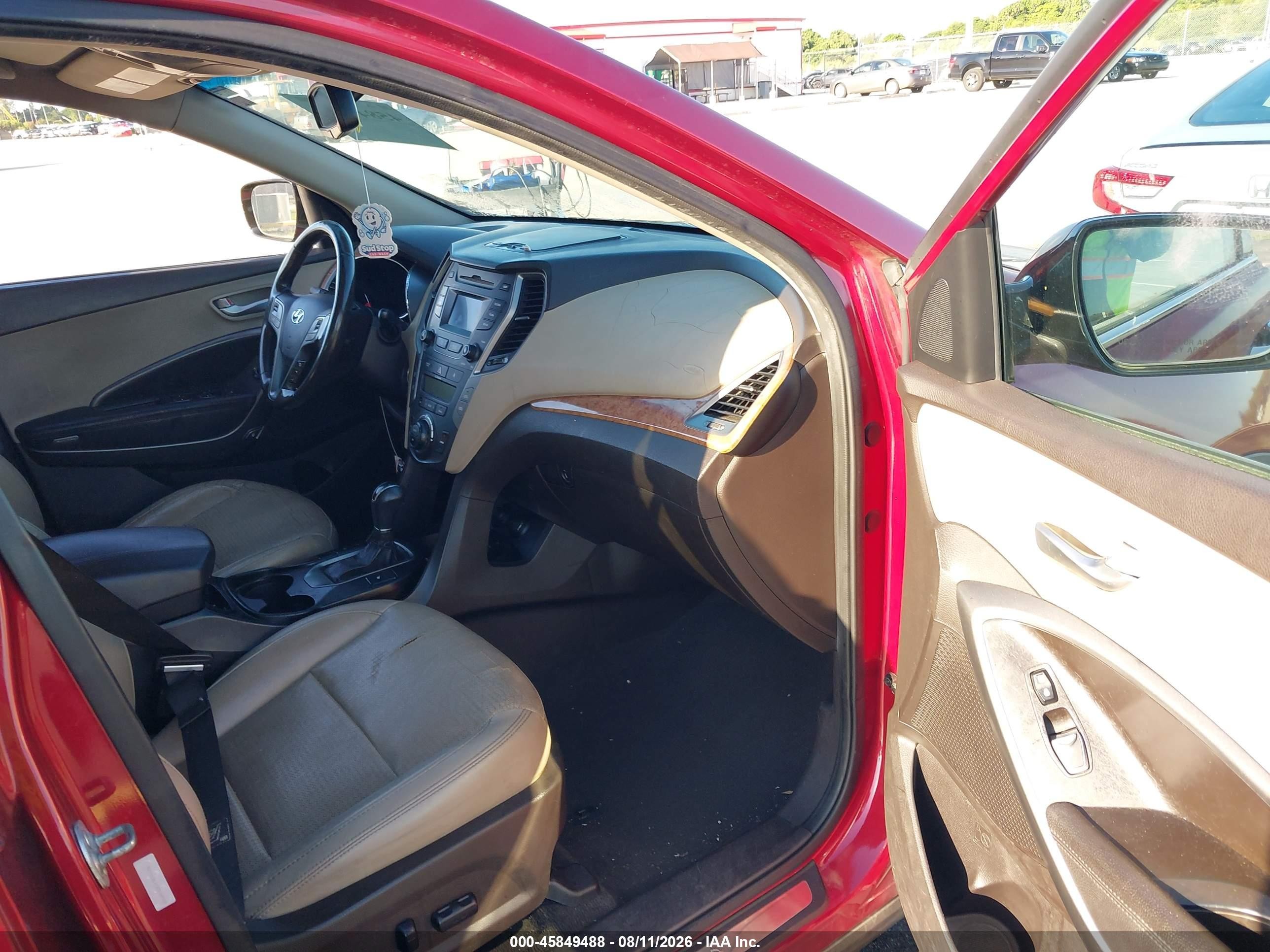 2013 Hyundai Santa Fe Sport 2.0t Red vin: 5XYZU3LA0DG069059