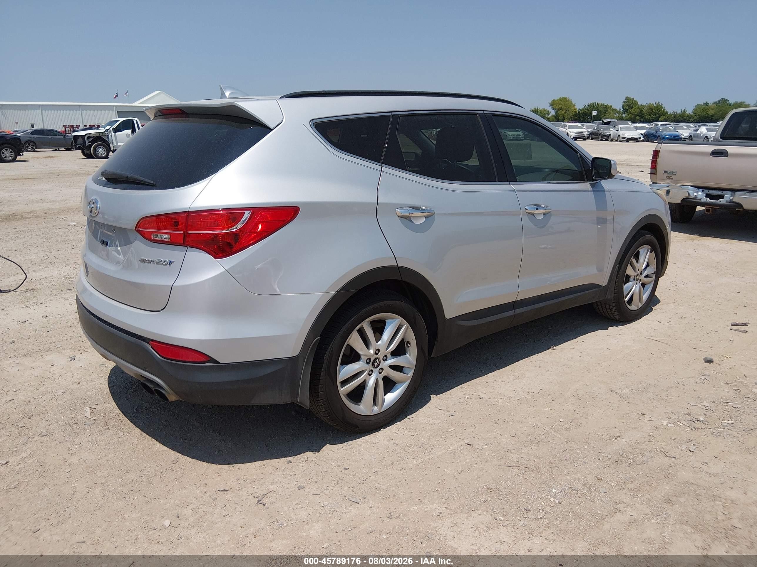 2013 Hyundai Santa Fe Sport 2.0t Silver vin: 5XYZU3LA0DG073192
