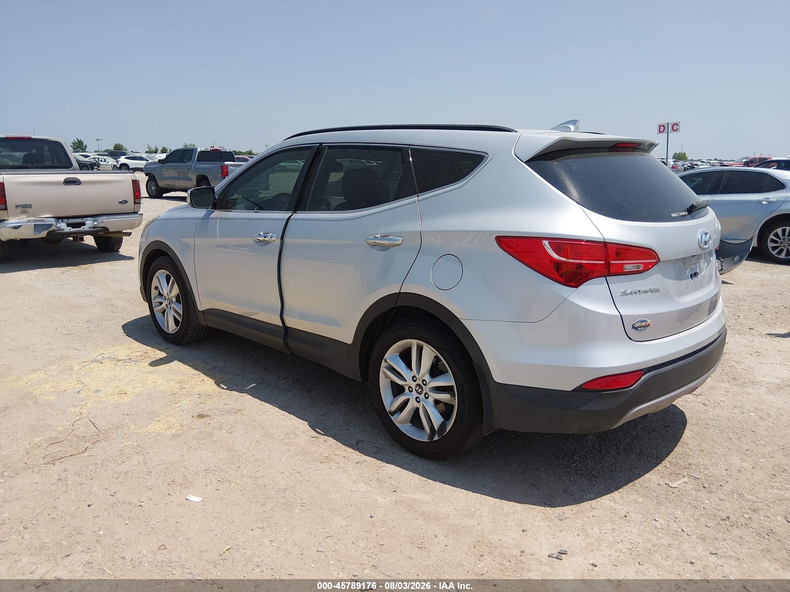 2013 Hyundai Santa Fe Sport 2.0t Silver vin: 5XYZU3LA0DG073192