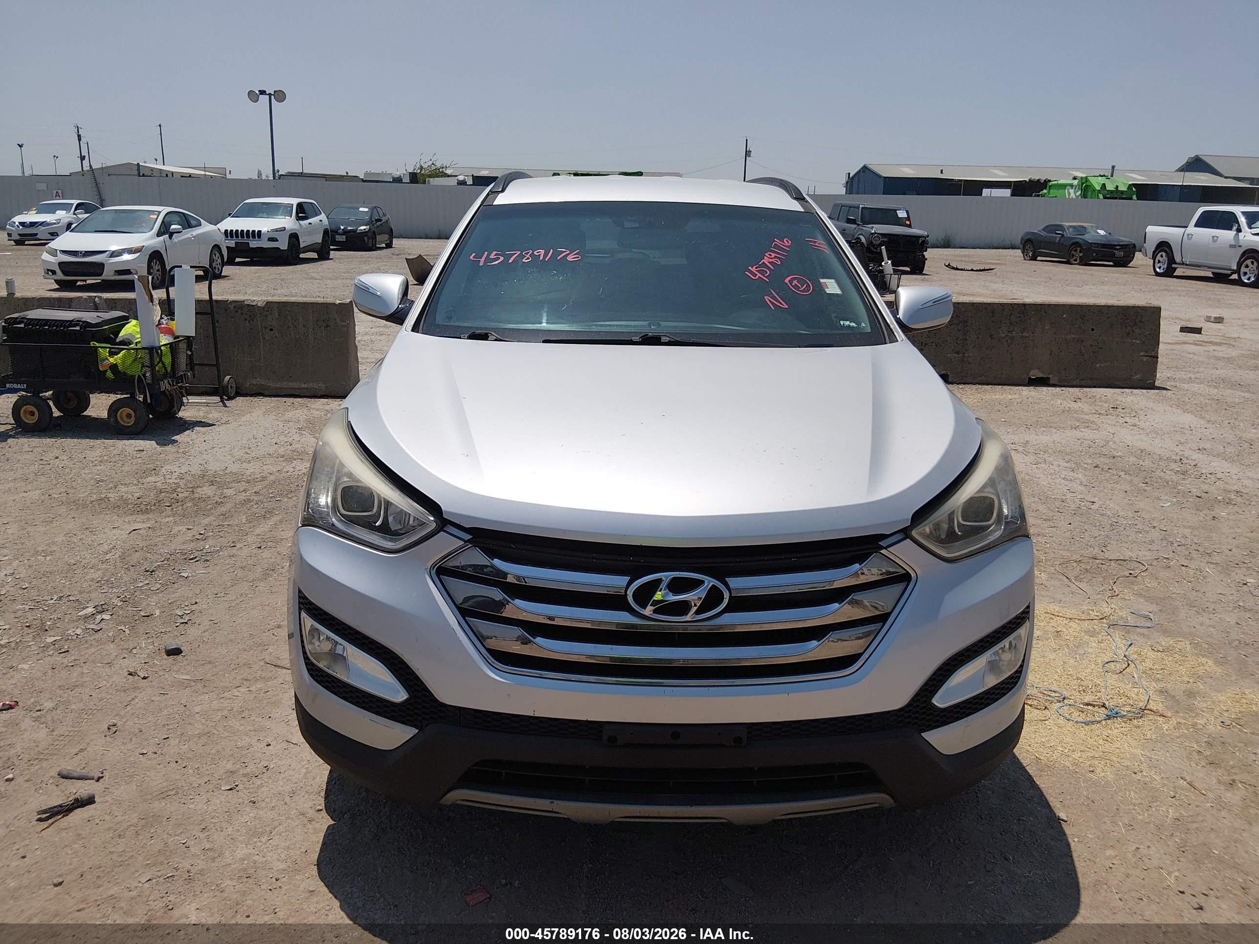 2013 Hyundai Santa Fe Sport 2.0t Silver vin: 5XYZU3LA0DG073192
