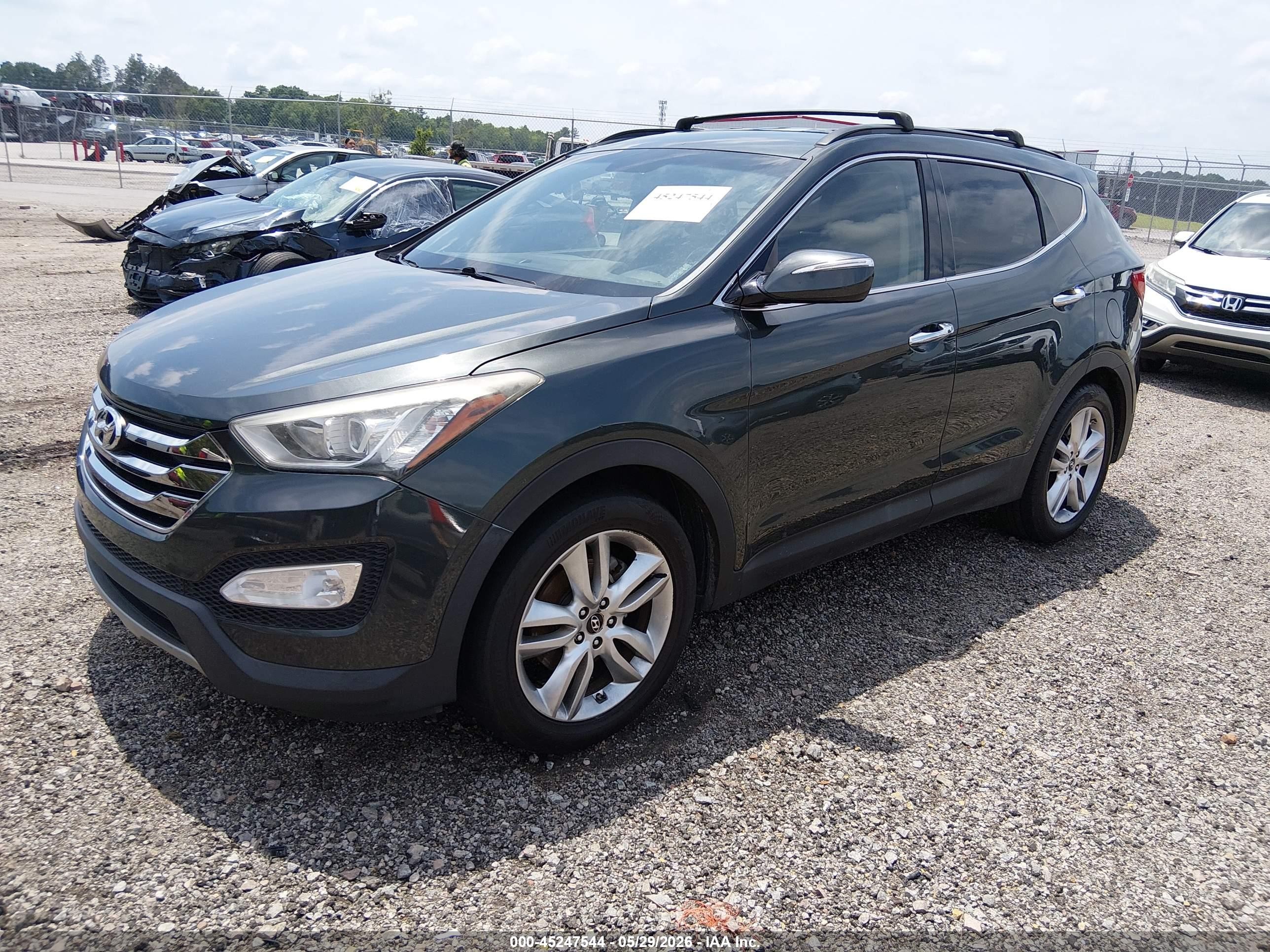 2013 Hyundai Santa Fe Sport 2.0t Green vin: 5XYZU3LA0DG120396