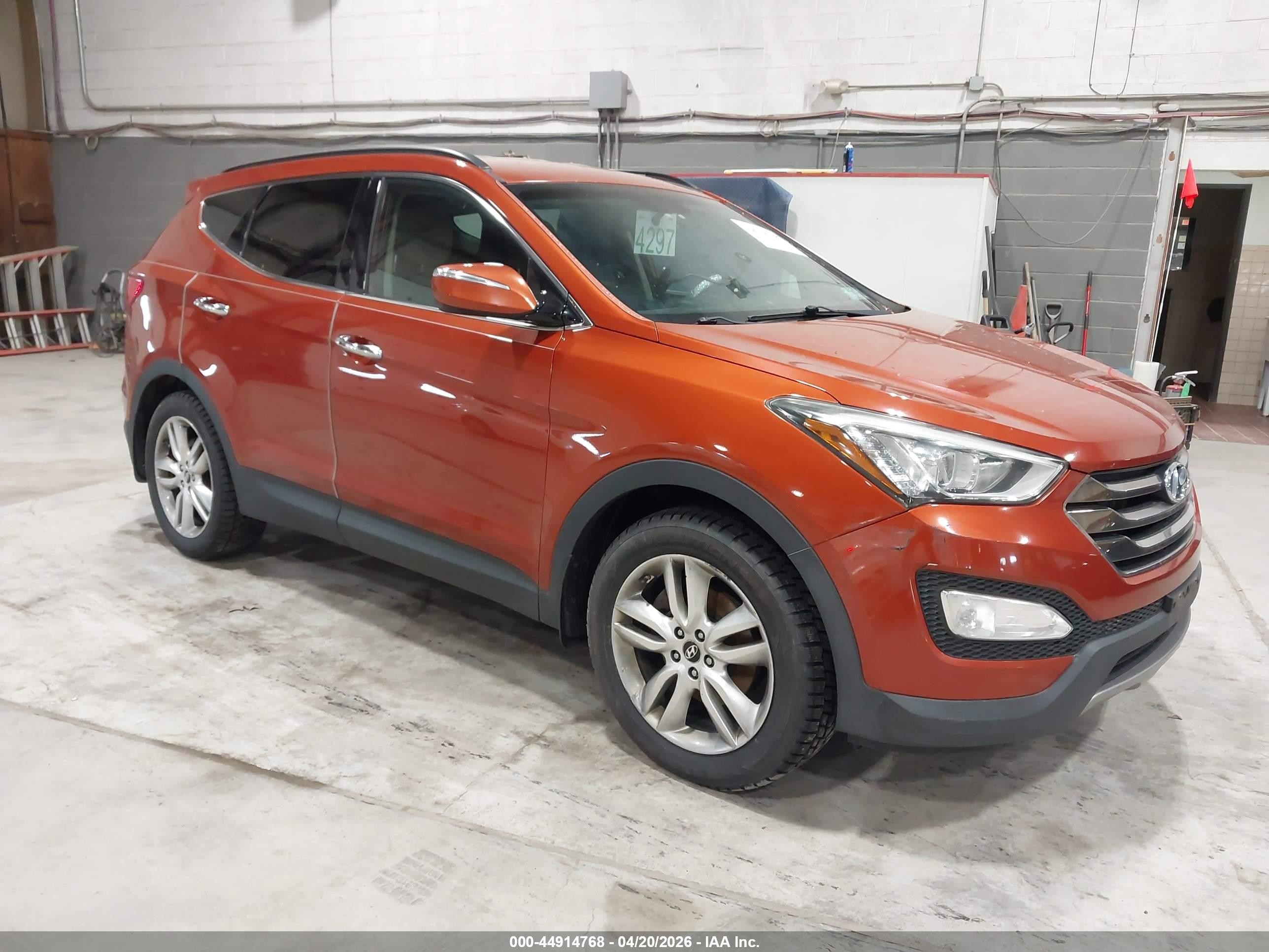 2013 Hyundai Santa Fe Sport 2.0t Orange vin: 5XYZU3LA0DG120849