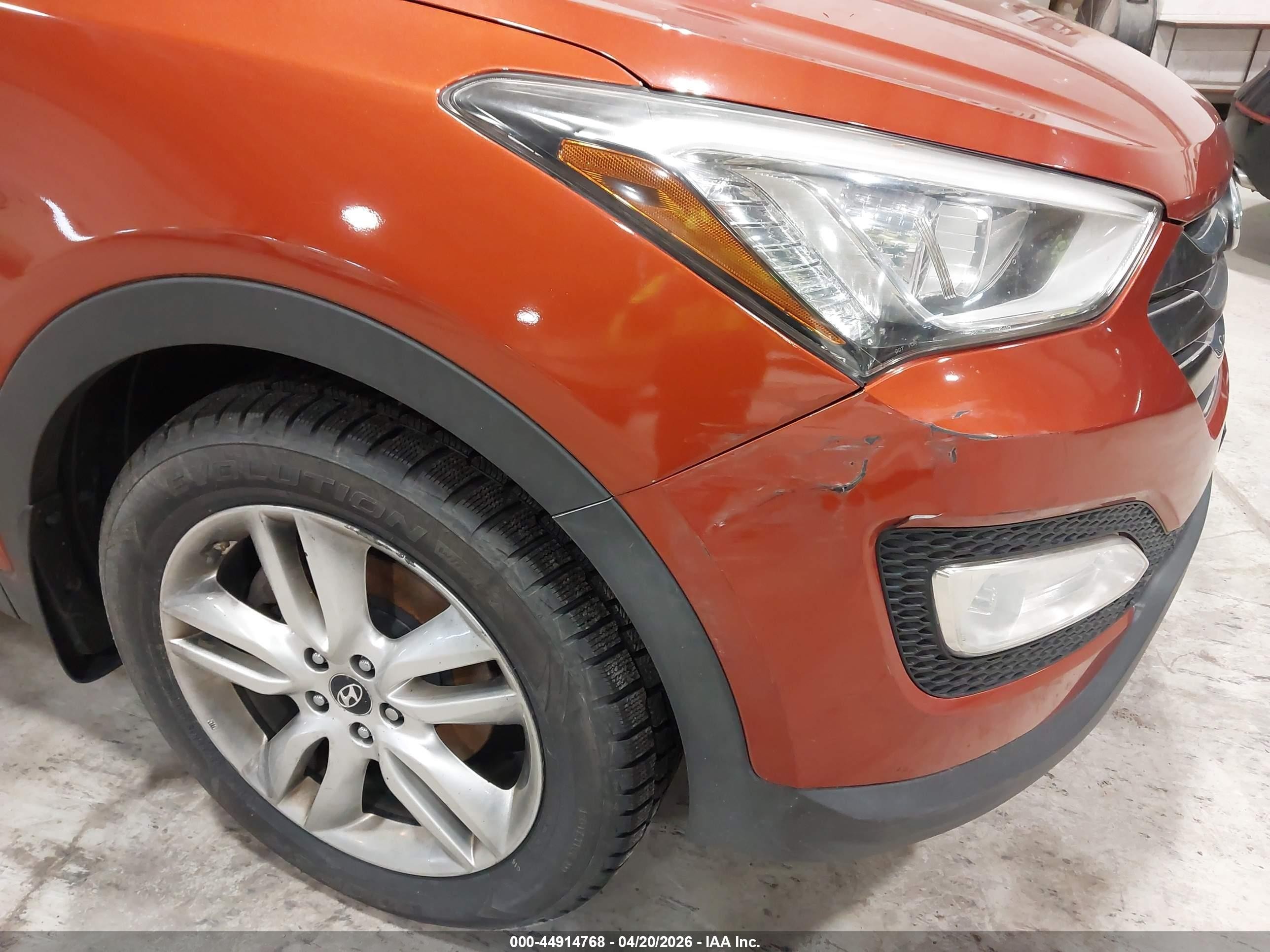 2013 Hyundai Santa Fe Sport 2.0t Orange vin: 5XYZU3LA0DG120849