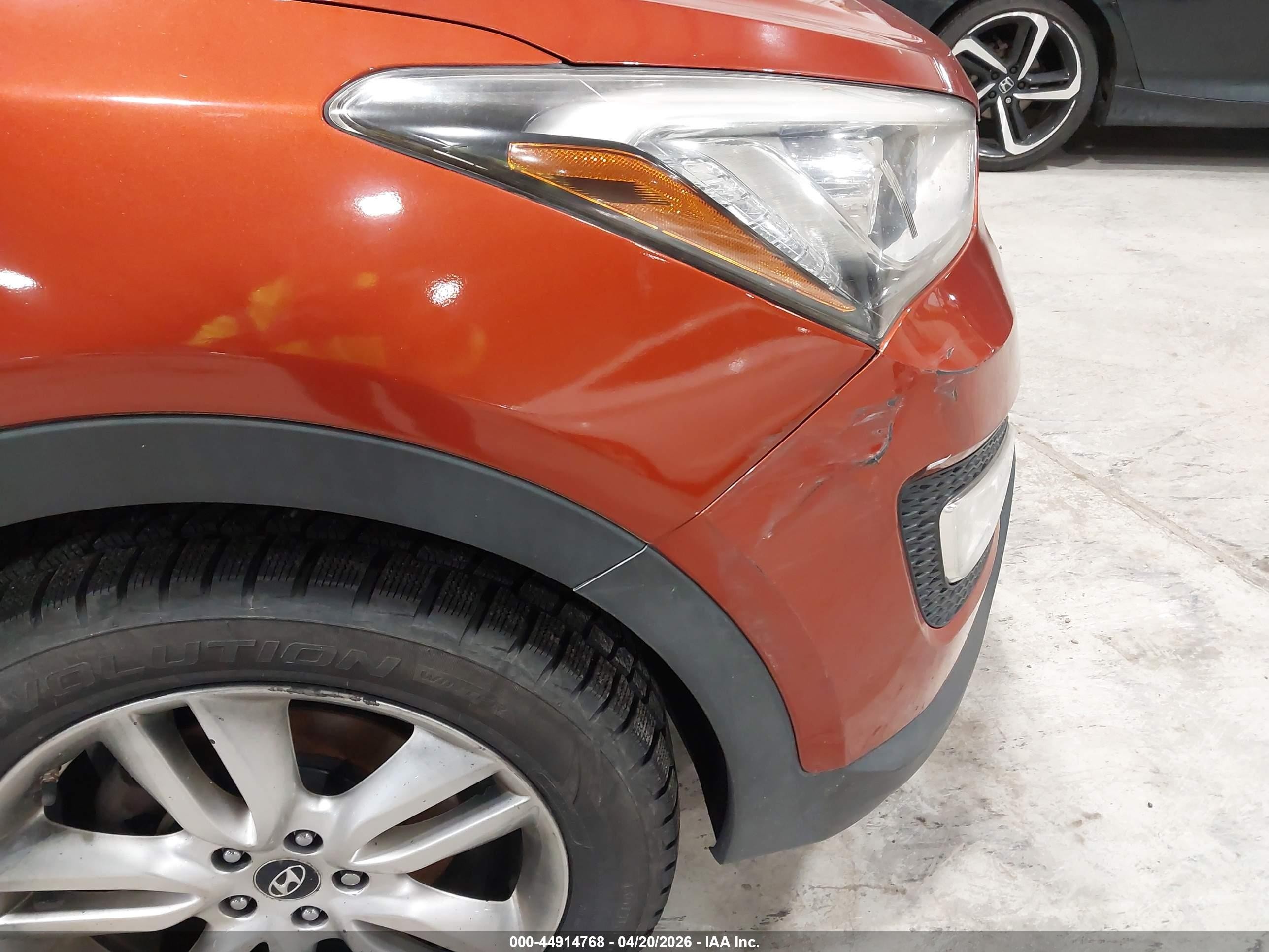 2013 Hyundai Santa Fe Sport 2.0t Orange vin: 5XYZU3LA0DG120849