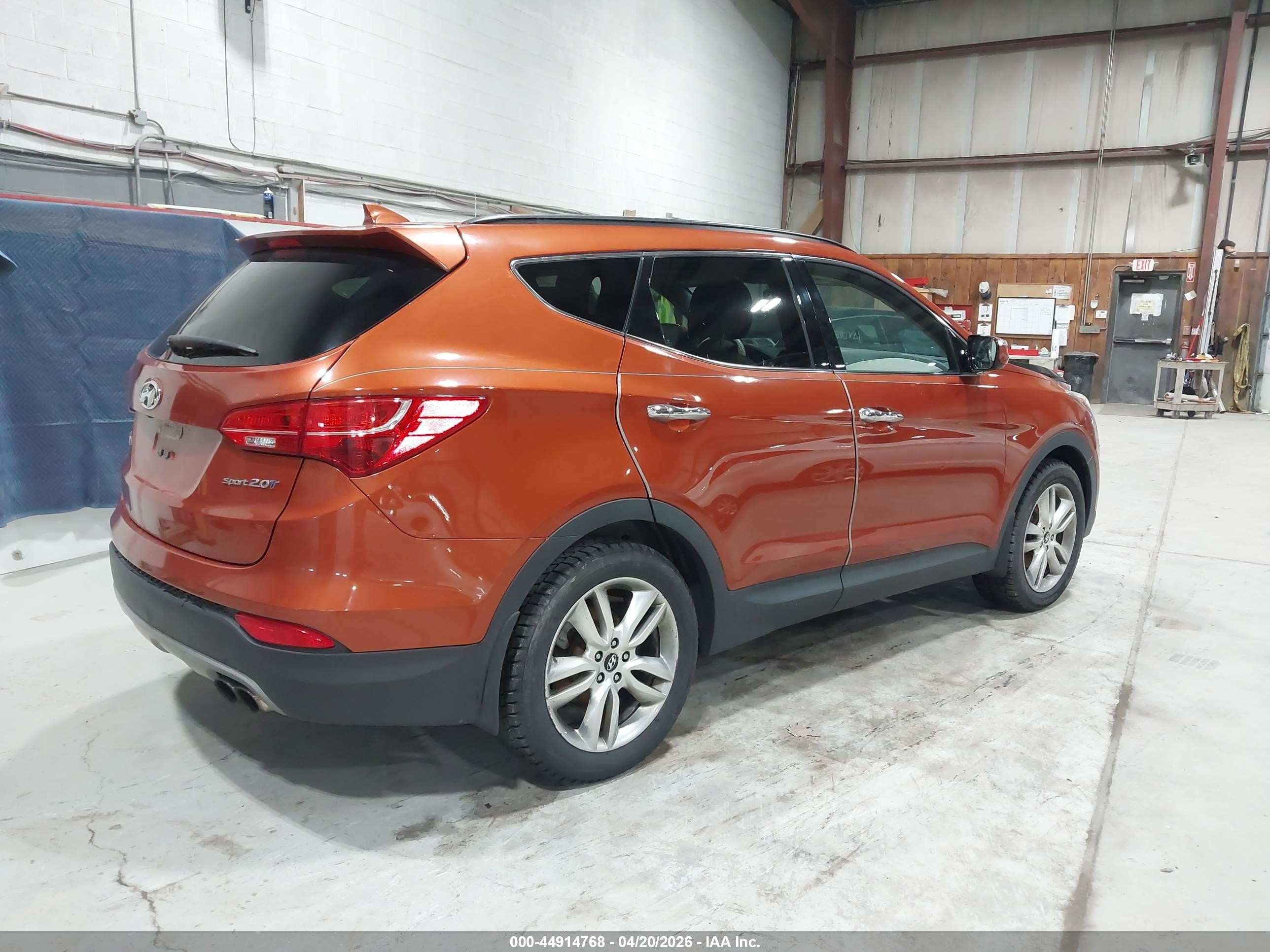 2013 Hyundai Santa Fe Sport 2.0t Orange vin: 5XYZU3LA0DG120849