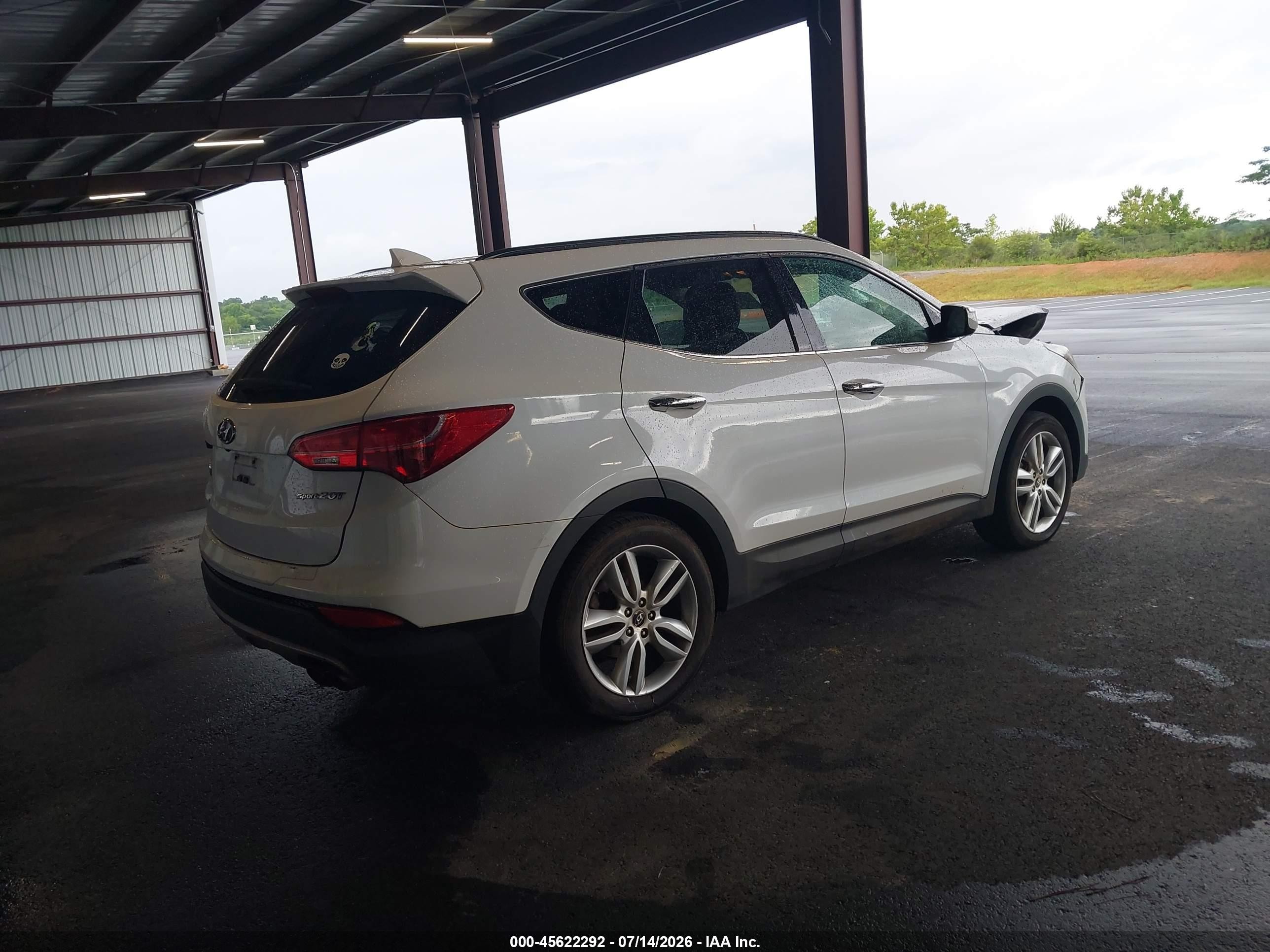 2014 Hyundai Santa Fe Sport 2.0l Turbo White vin: 5XYZU3LA0EG189963