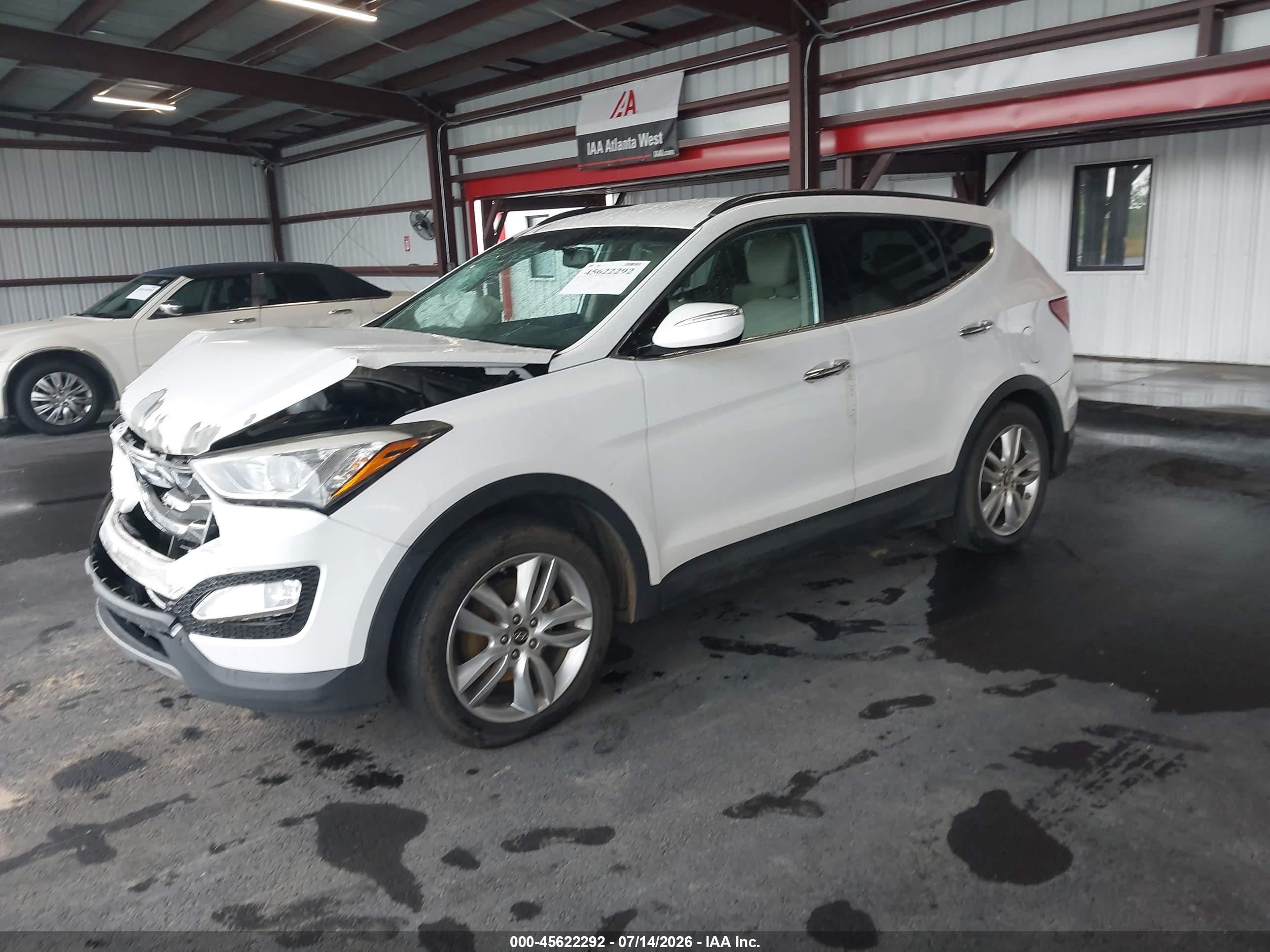 2014 Hyundai Santa Fe Sport 2.0l Turbo White vin: 5XYZU3LA0EG189963