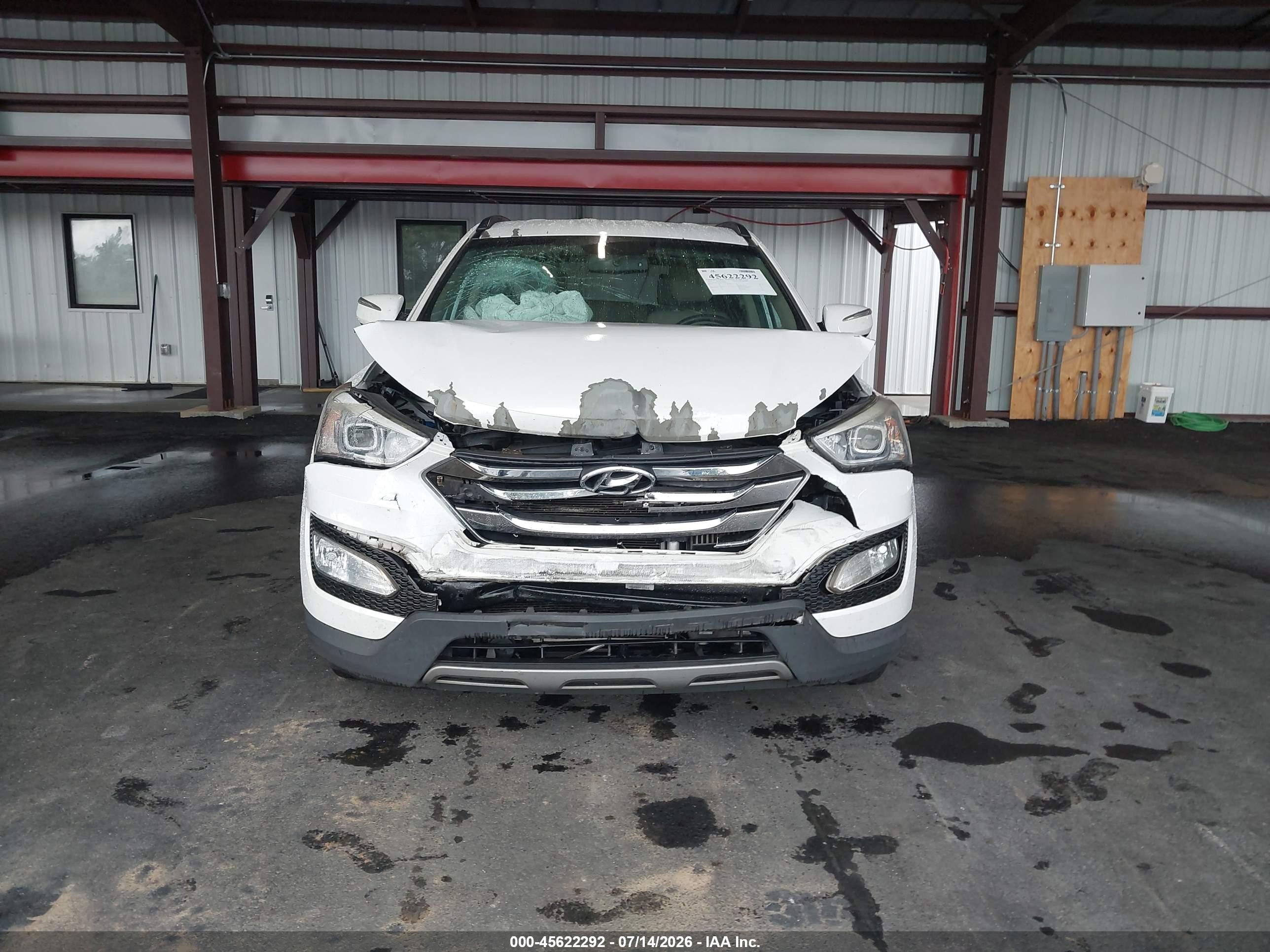 2014 Hyundai Santa Fe Sport 2.0l Turbo White vin: 5XYZU3LA0EG189963