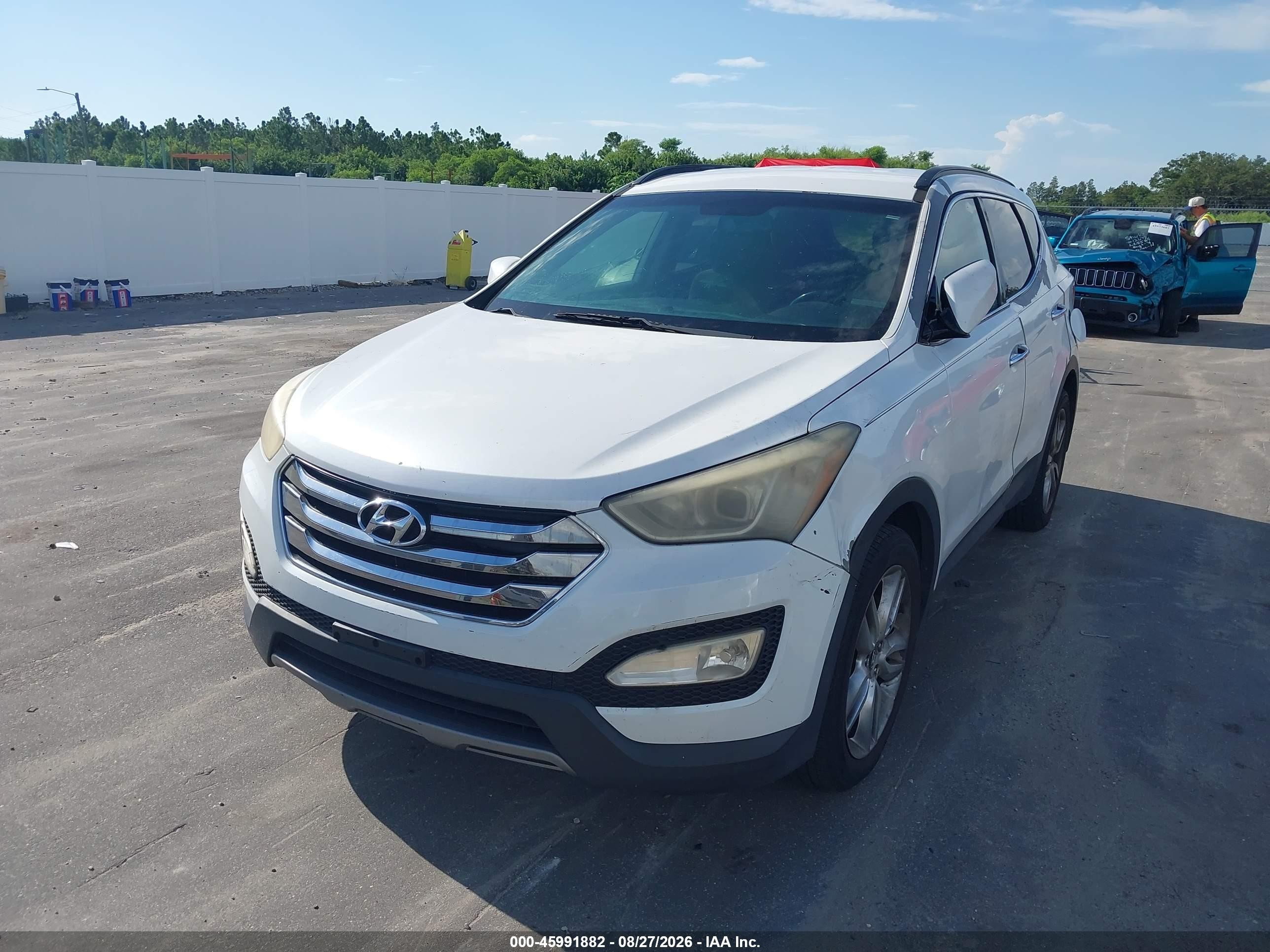 2013 Hyundai Santa Fe Sport 2.0t Yellow vin: 5XYZU3LA1DG010831