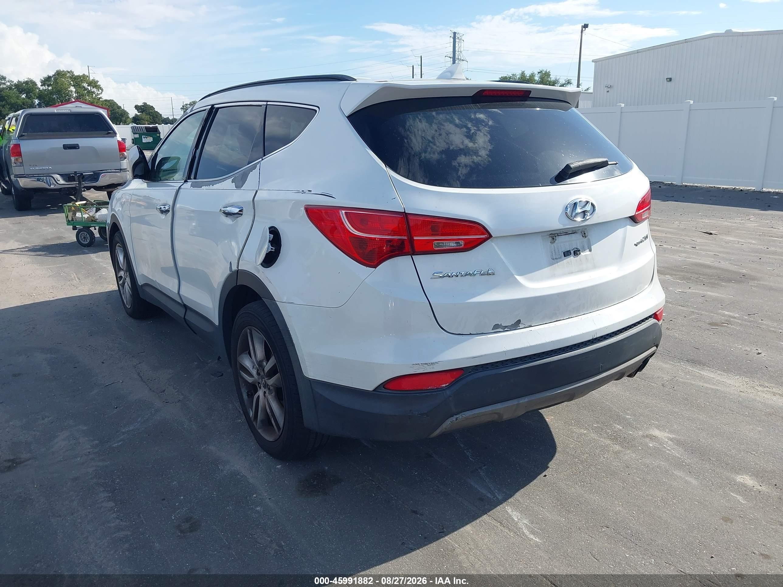 2013 Hyundai Santa Fe Sport 2.0t Yellow vin: 5XYZU3LA1DG010831