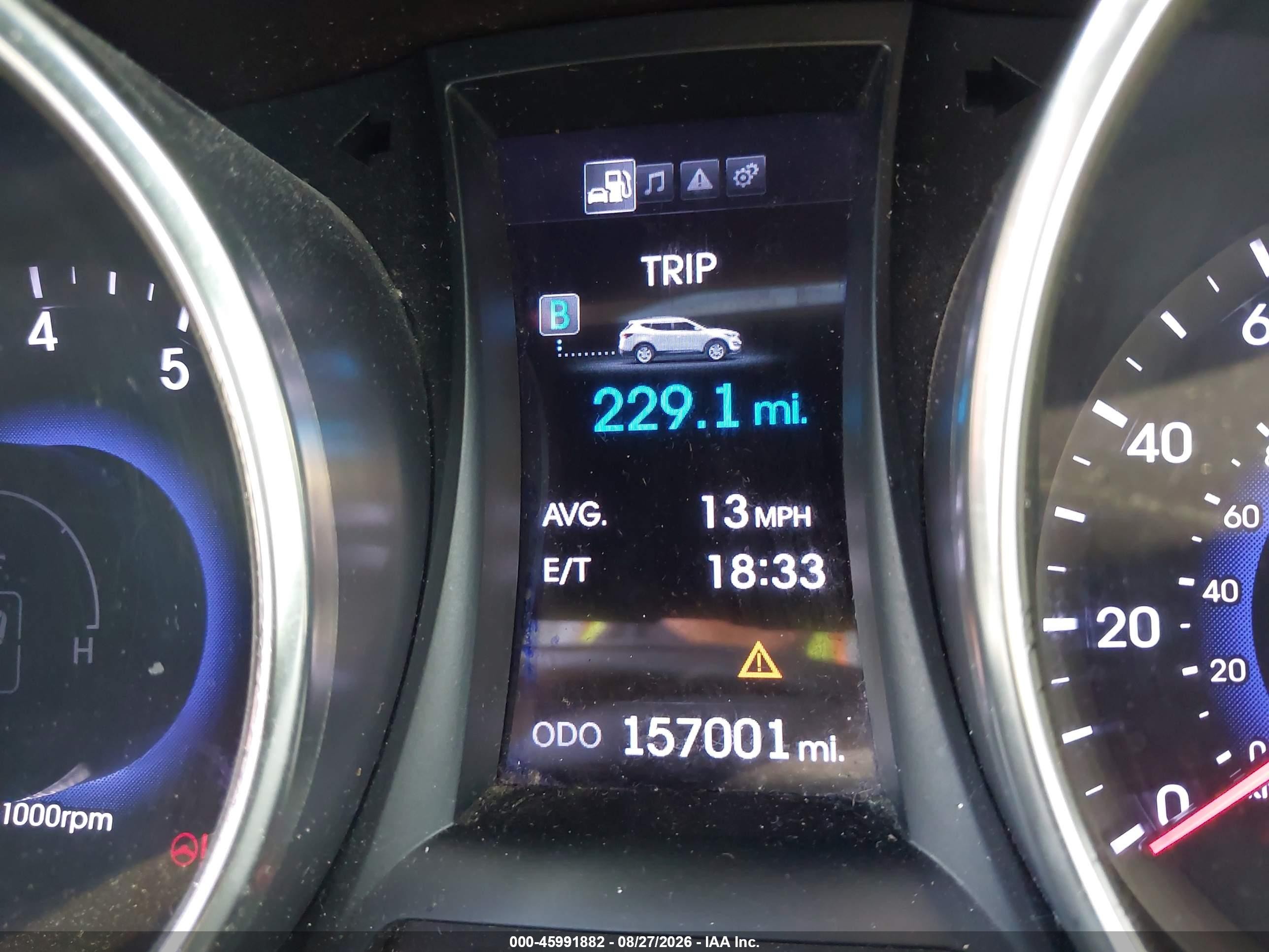 2013 Hyundai Santa Fe Sport 2.0t Yellow vin: 5XYZU3LA1DG010831