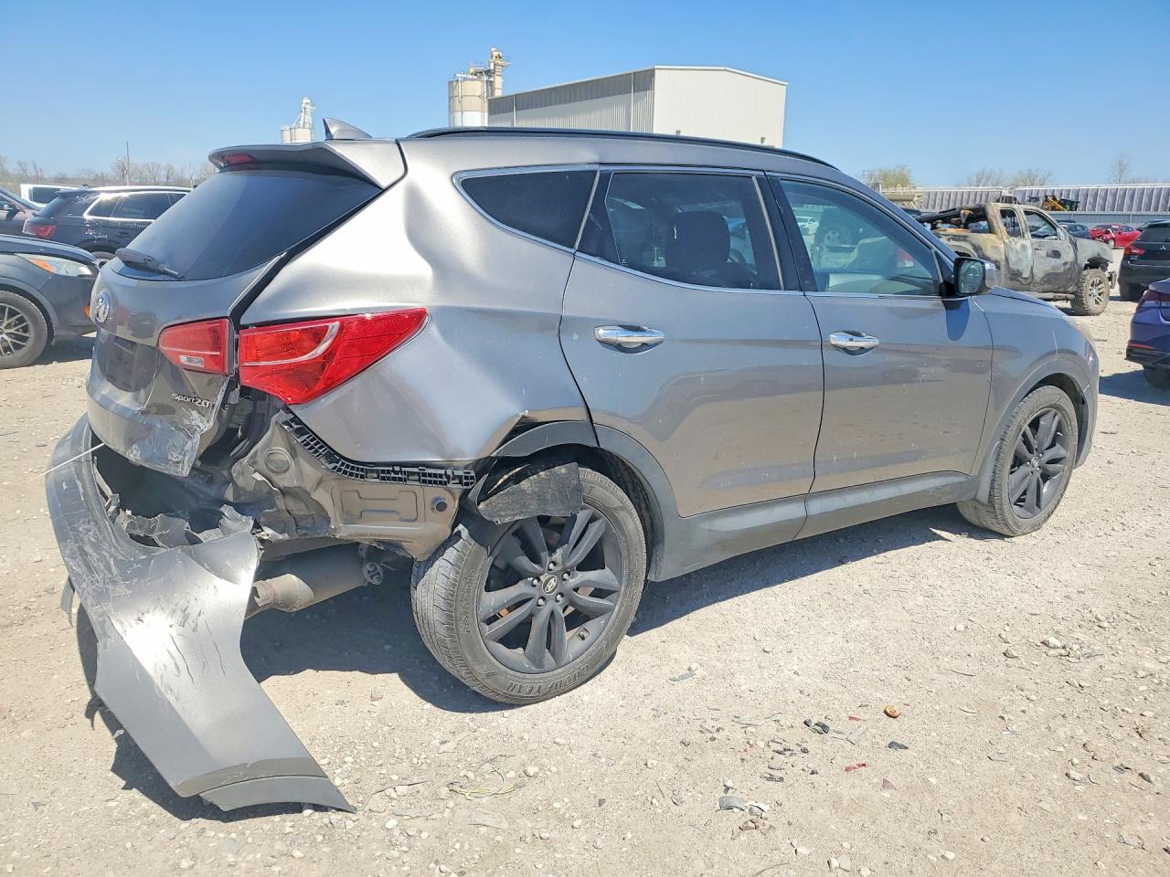 2013 Hyundai Santa Fe Sport 2.0t Gray vin: 5XYZU3LA1DG072763