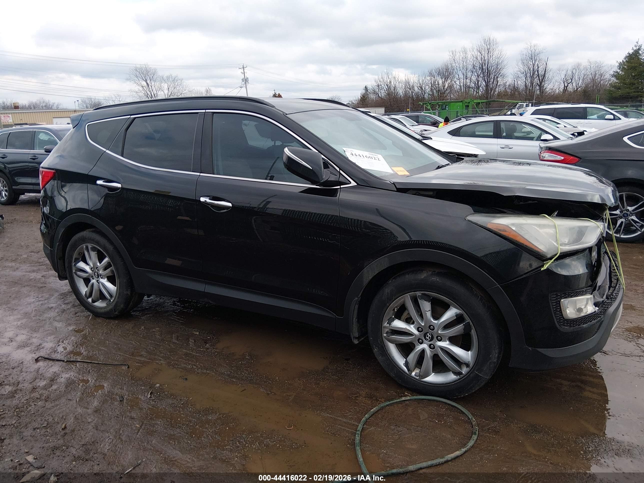 2013 Hyundai Santa Fe Sport 2.0t Black vin: 5XYZU3LA1DG079194