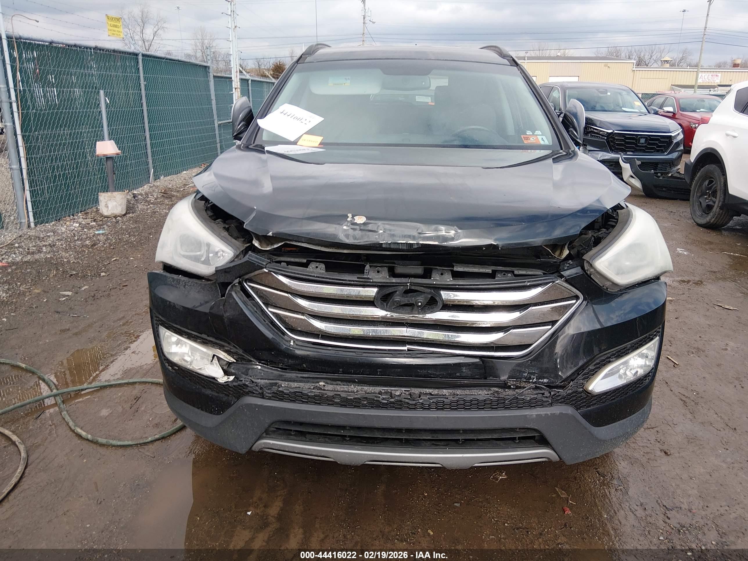2013 Hyundai Santa Fe Sport 2.0t Black vin: 5XYZU3LA1DG079194