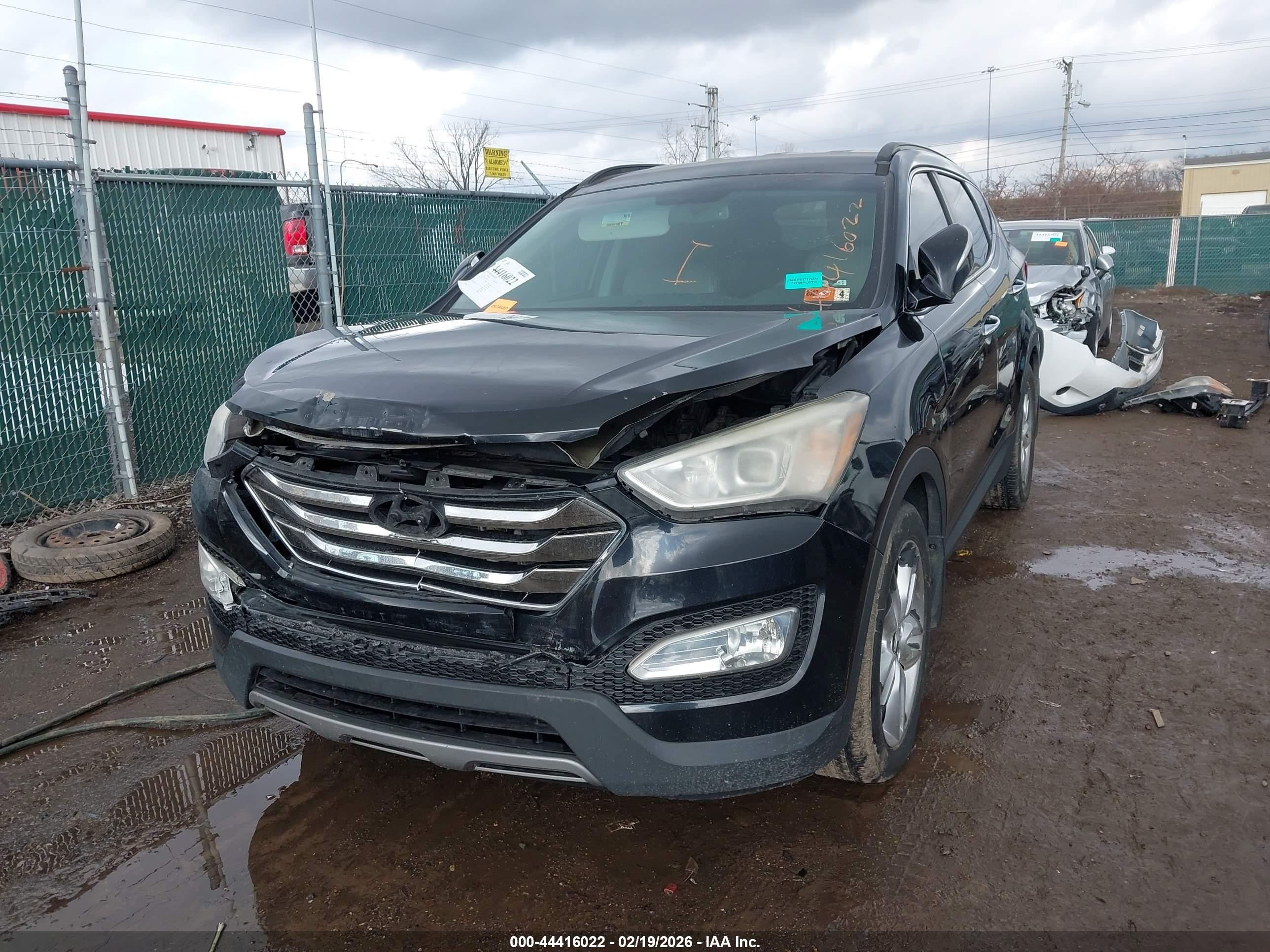 2013 Hyundai Santa Fe Sport 2.0t Black vin: 5XYZU3LA1DG079194