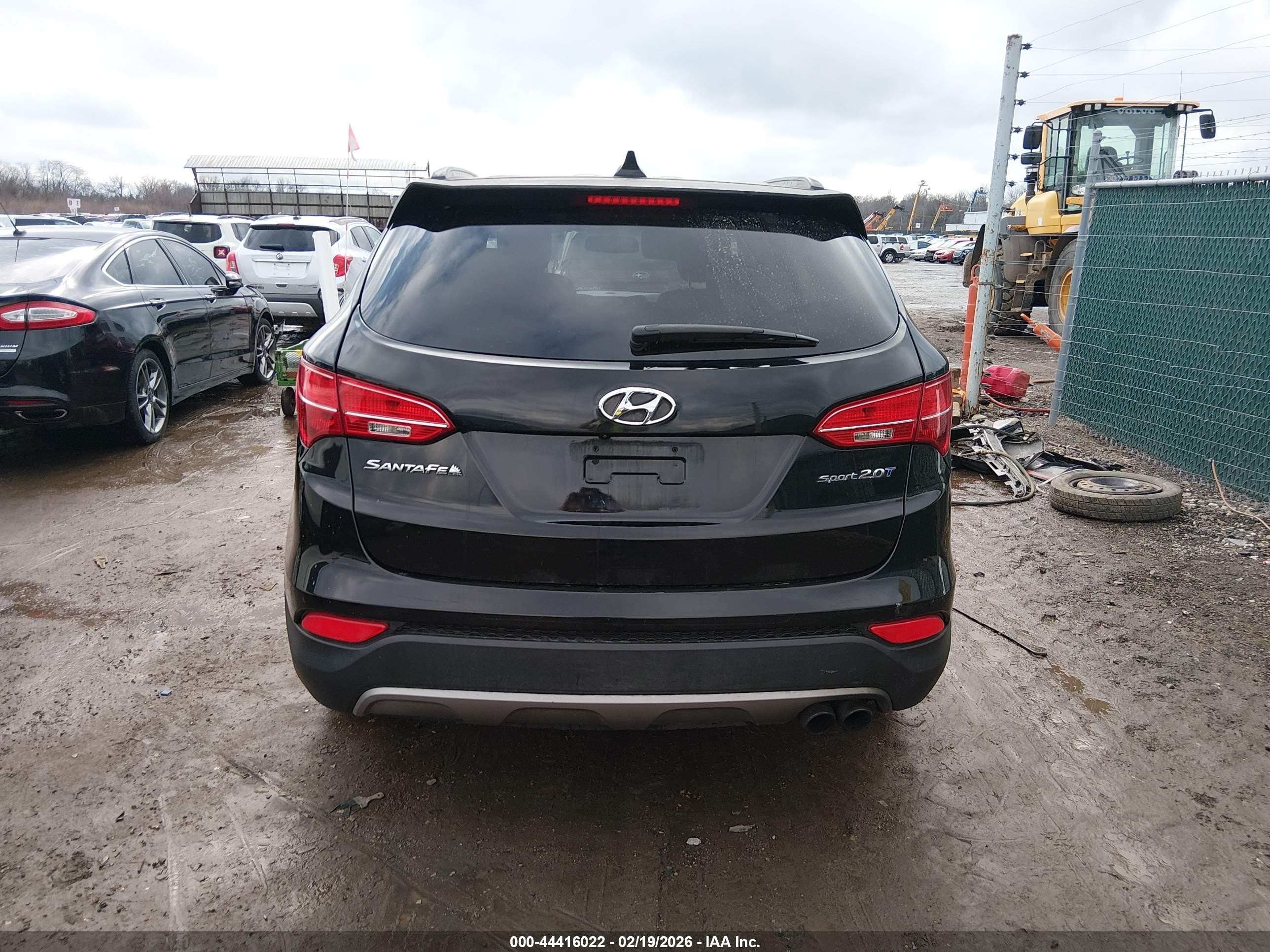 2013 Hyundai Santa Fe Sport 2.0t Black vin: 5XYZU3LA1DG079194