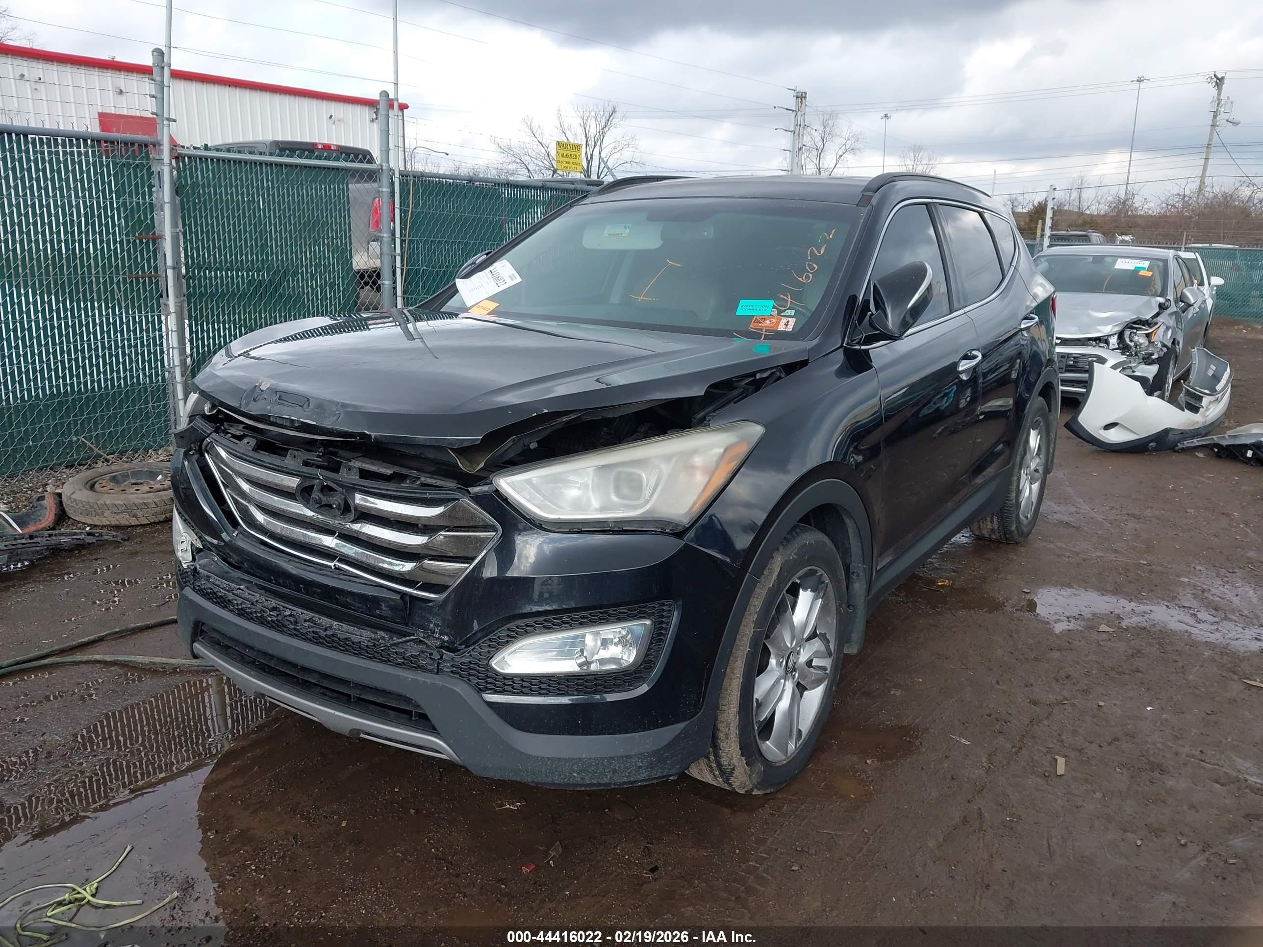 2013 Hyundai Santa Fe Sport 2.0t Black vin: 5XYZU3LA1DG079194